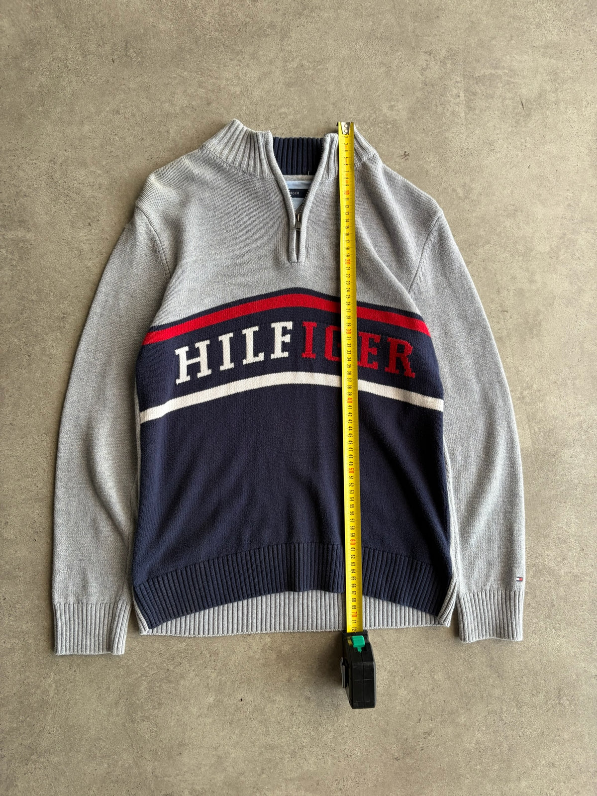 סוודר Tommy Hilfiger רבע רוכסן וינטג׳ - S – סריג וינטג׳ טומי הילפיגר, תמונה 5