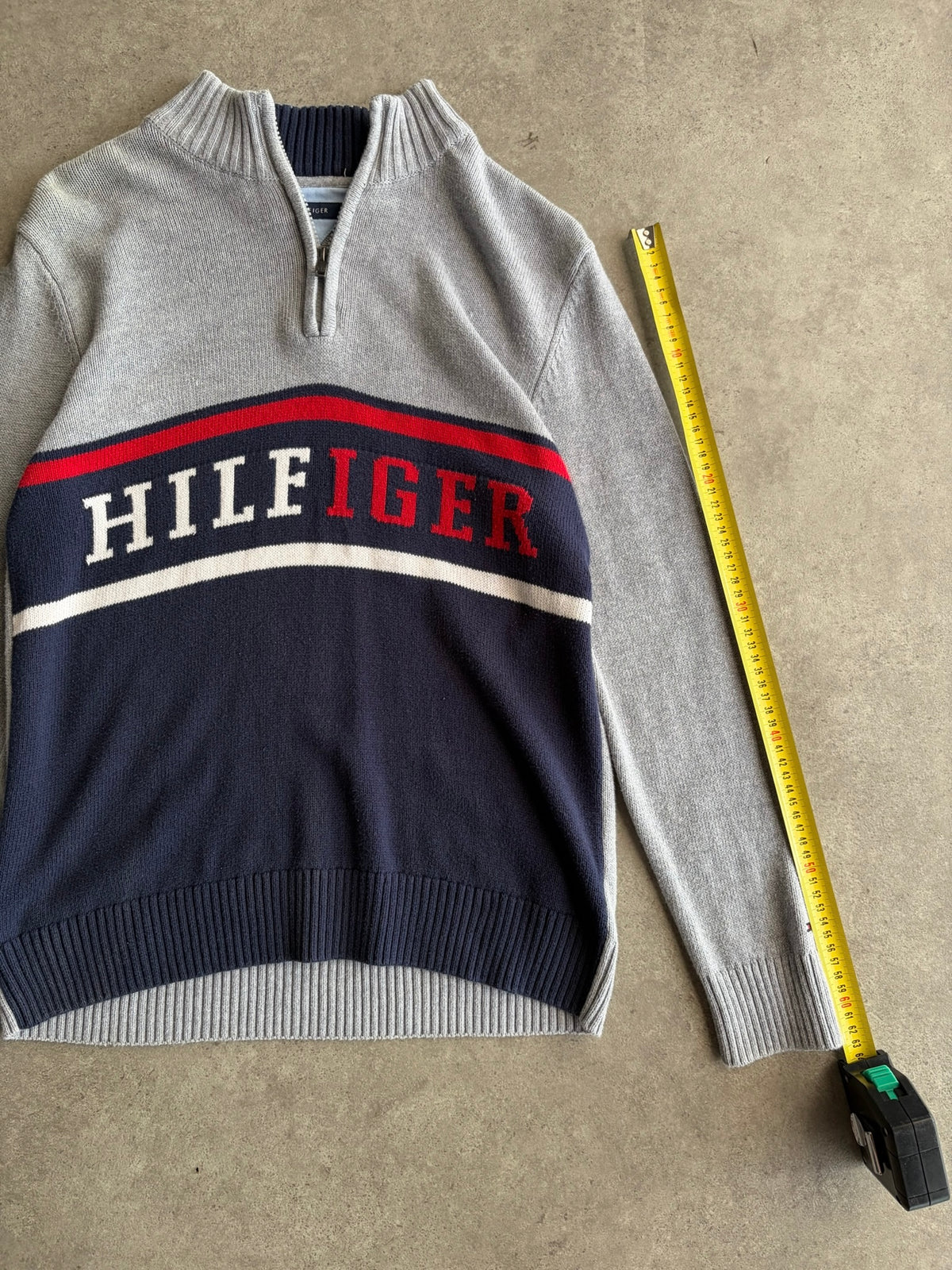 סוודר Tommy Hilfiger רבע רוכסן וינטג׳ - S – סריג וינטג׳ טומי הילפיגר, תמונה 6