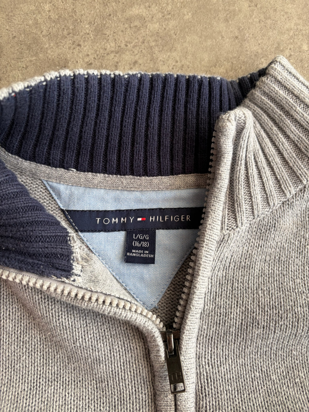 סוודר Tommy Hilfiger רבע רוכסן וינטג׳ - S – סריג וינטג׳ טומי הילפיגר, תמונה 3