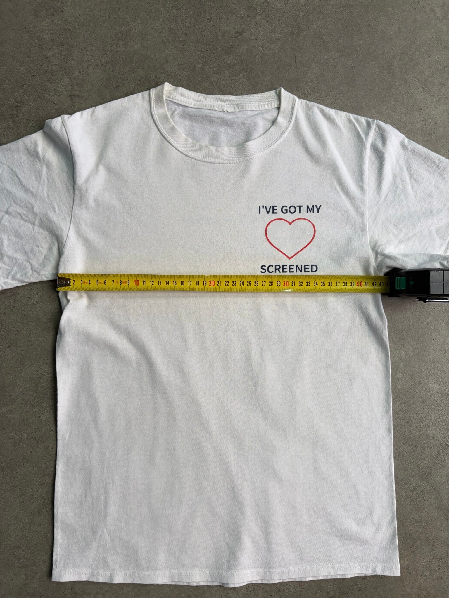 טי שירט "I've Got My Heart Screened" וינטג׳ - XXS