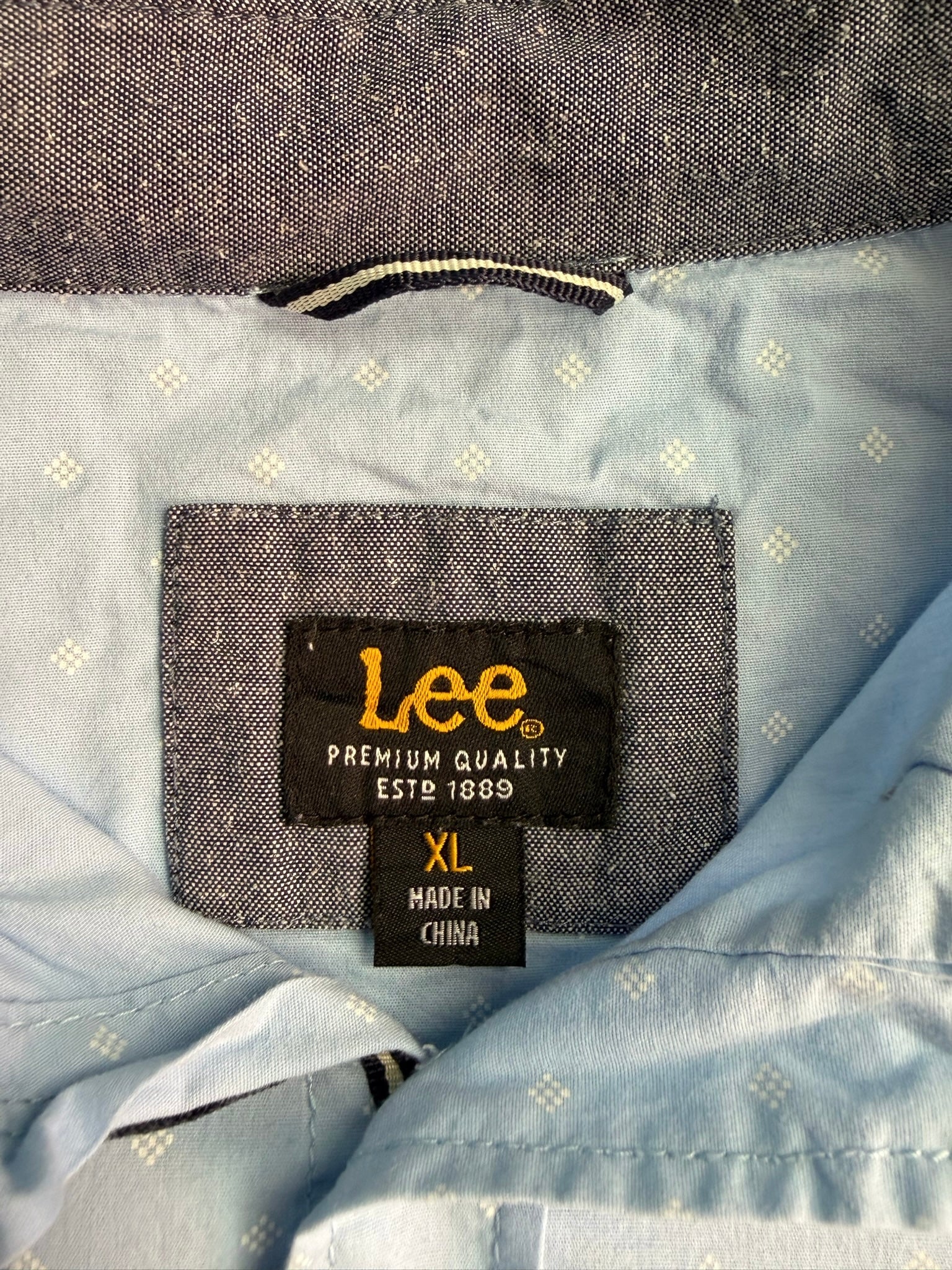 חולצת Lee מכופתרת קצרה וינטג׳ - XL