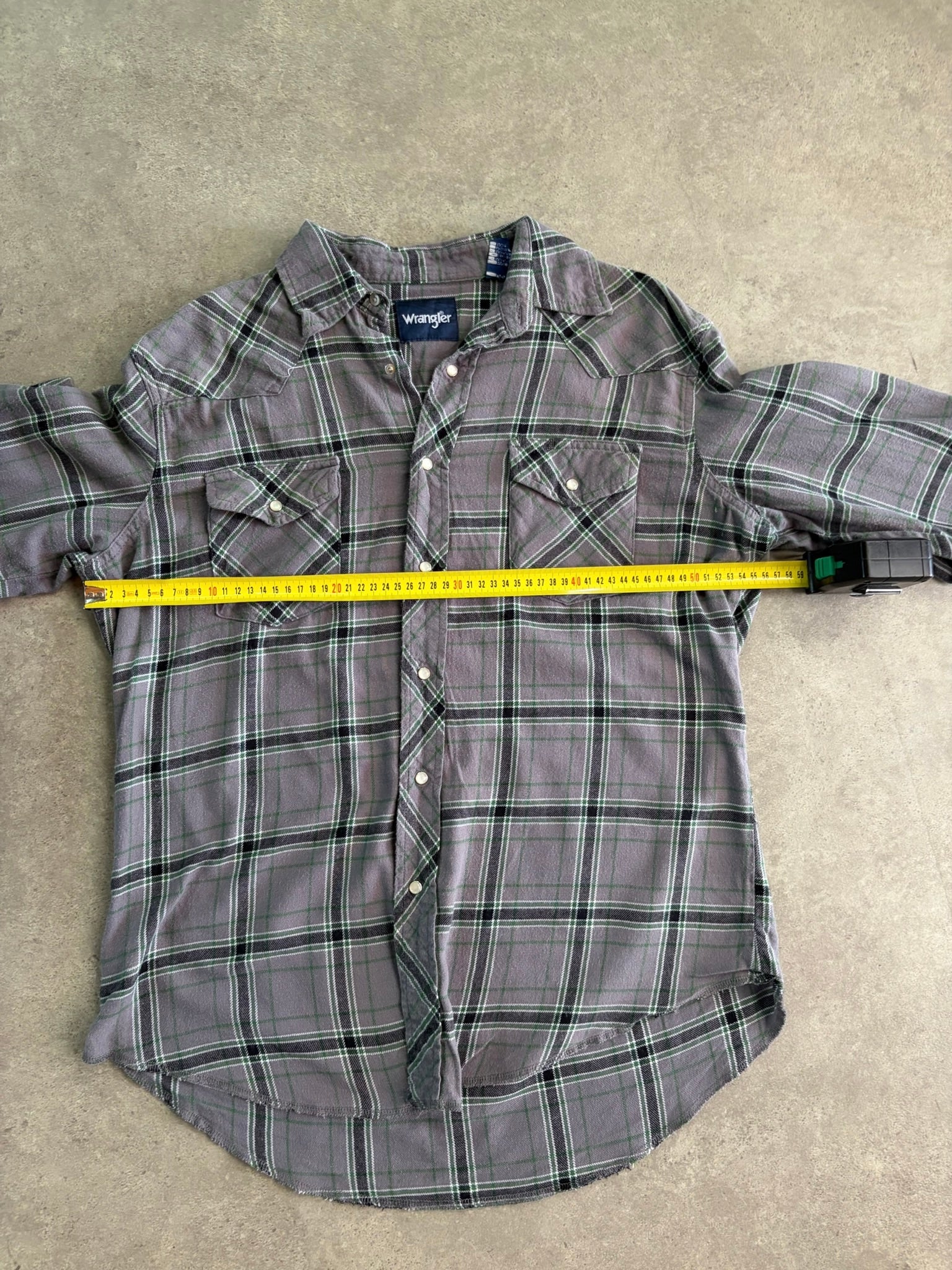 חולצת וסטרן Wrangler משבצות וינטג׳ - M