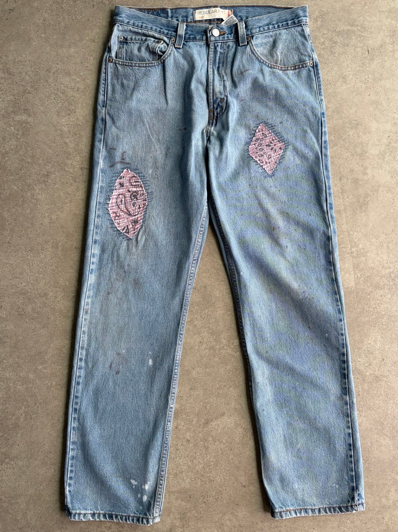 ג׳ינס עבודה Levi's 505 עם טלאי בנדנה וינטג׳ - 32
