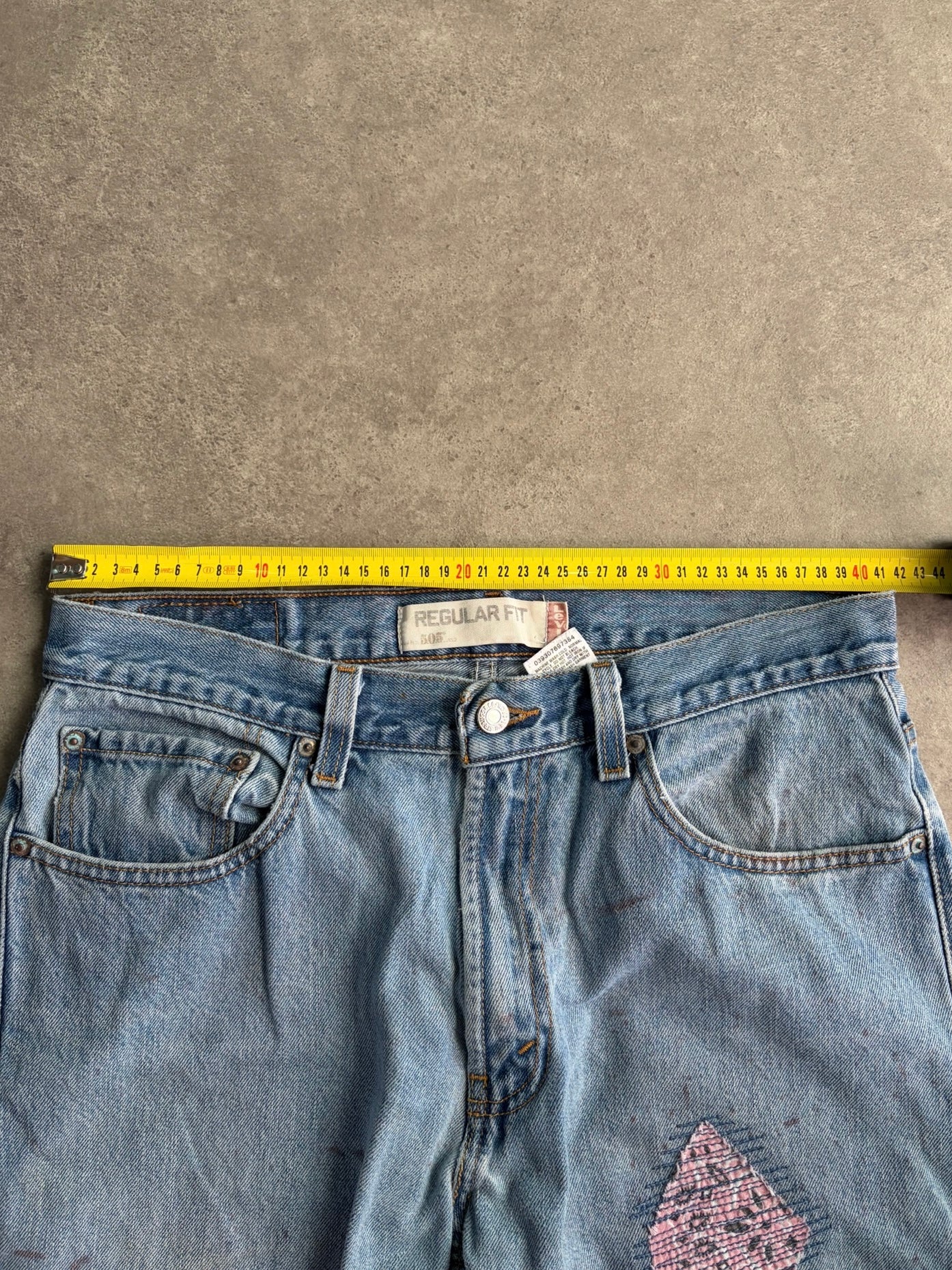 ג׳ינס עבודה Levi's 505 עם טלאי בנדנה וינטג׳ - 32