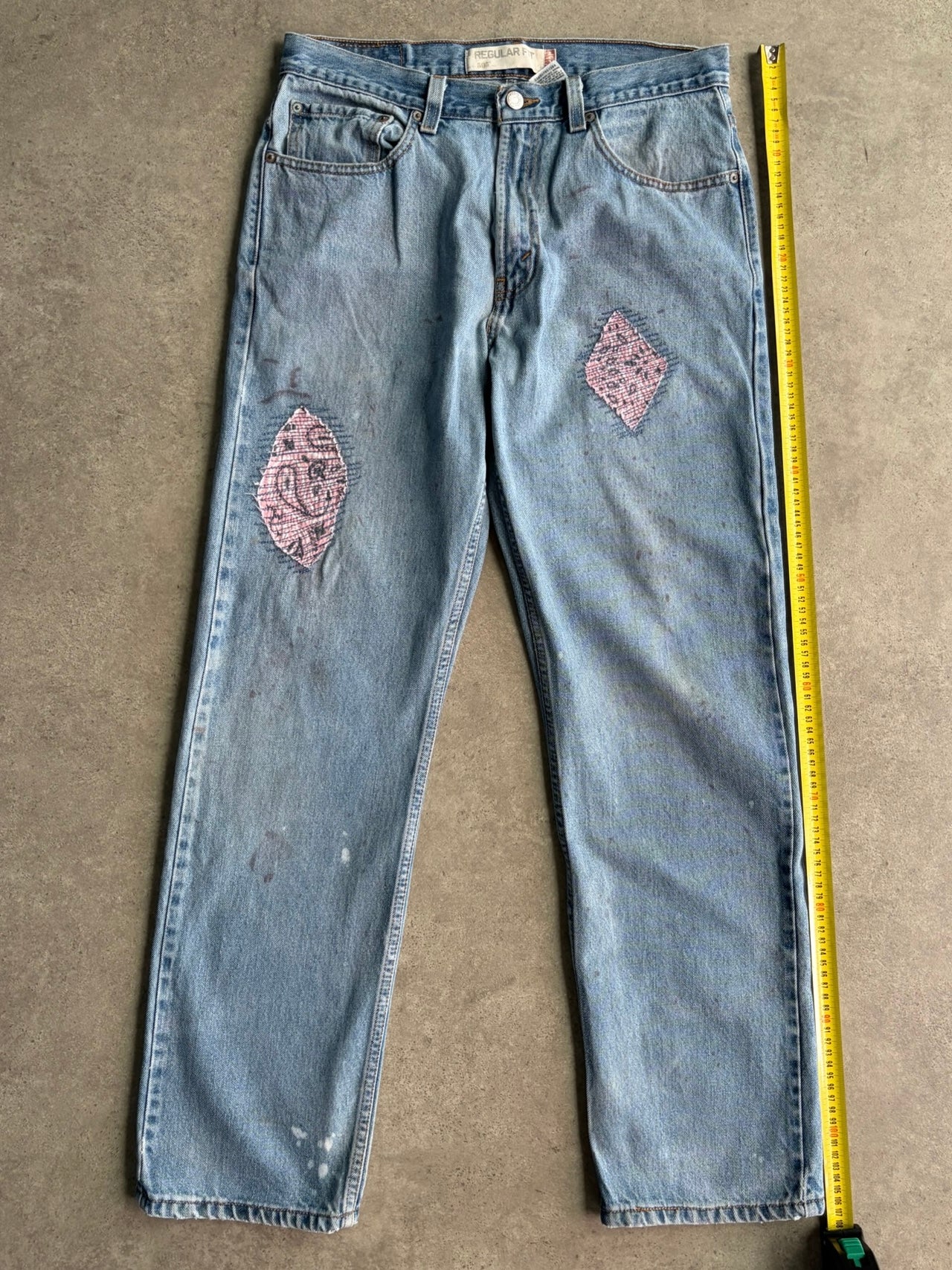 ג׳ינס עבודה Levi's 505 עם טלאי בנדנה וינטג׳ - 32