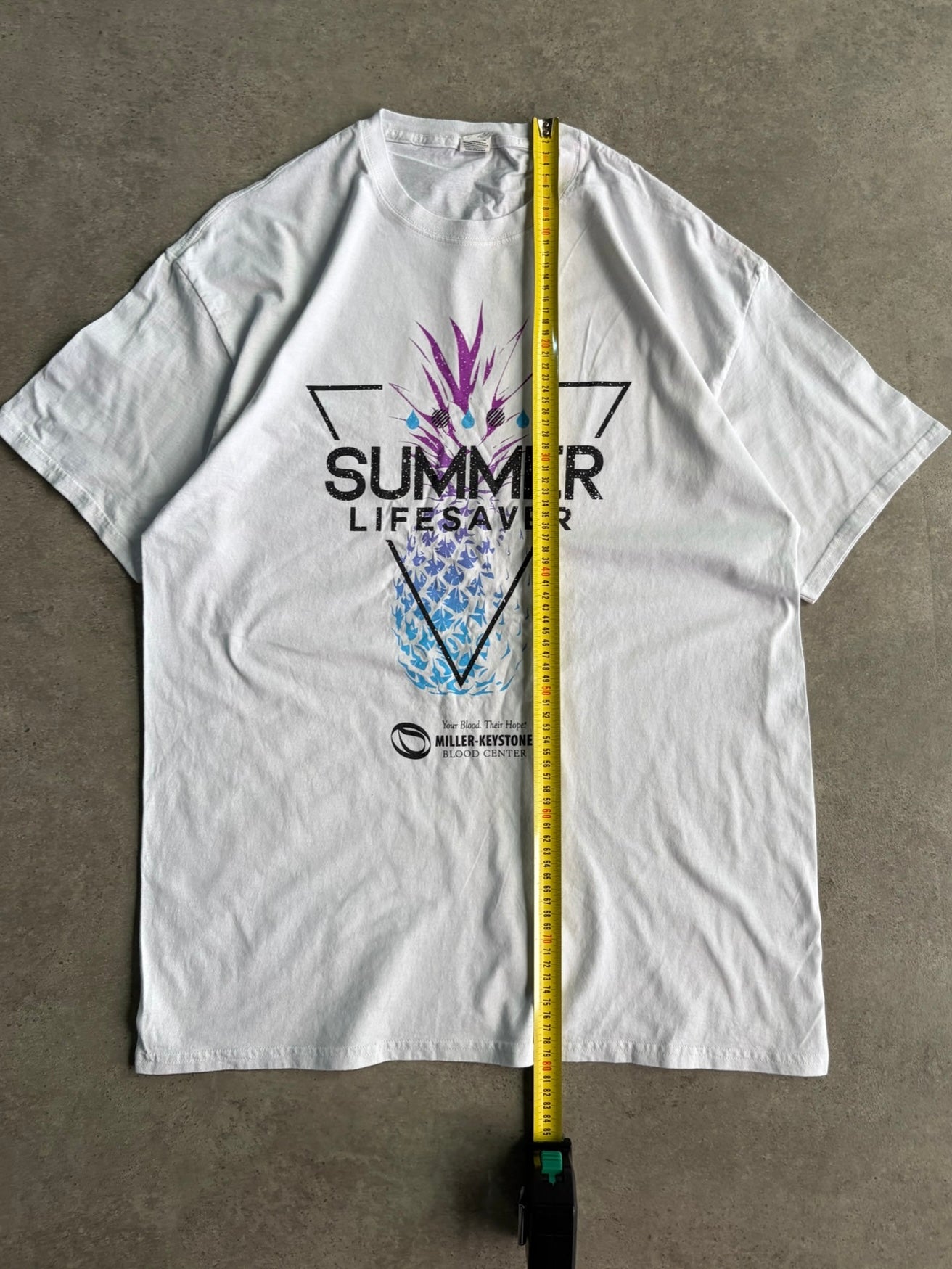 טי שירט תרומת דם Summer Lifesaver וינטג׳ - L