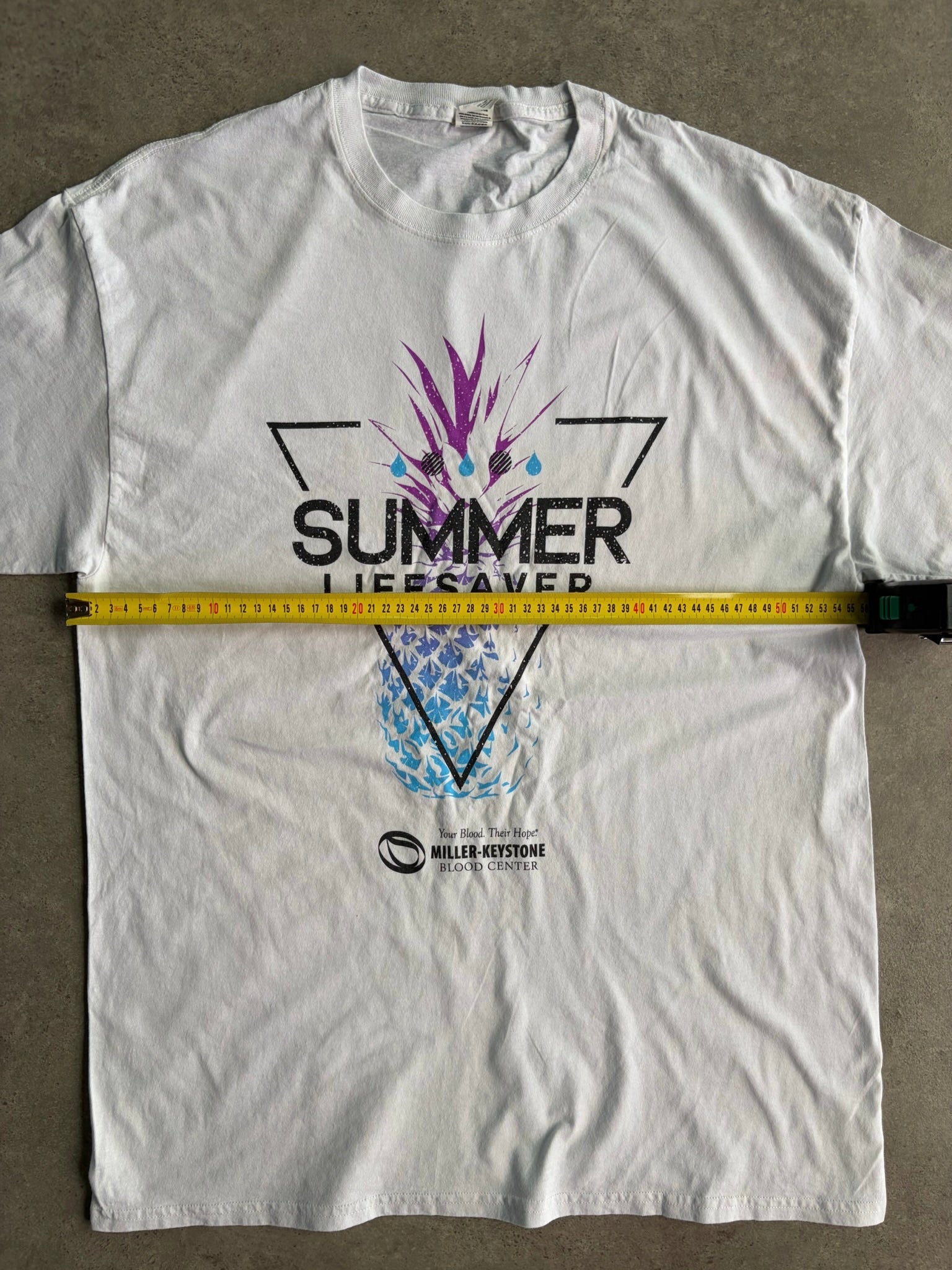 טי שירט תרומת דם Summer Lifesaver וינטג׳ - L