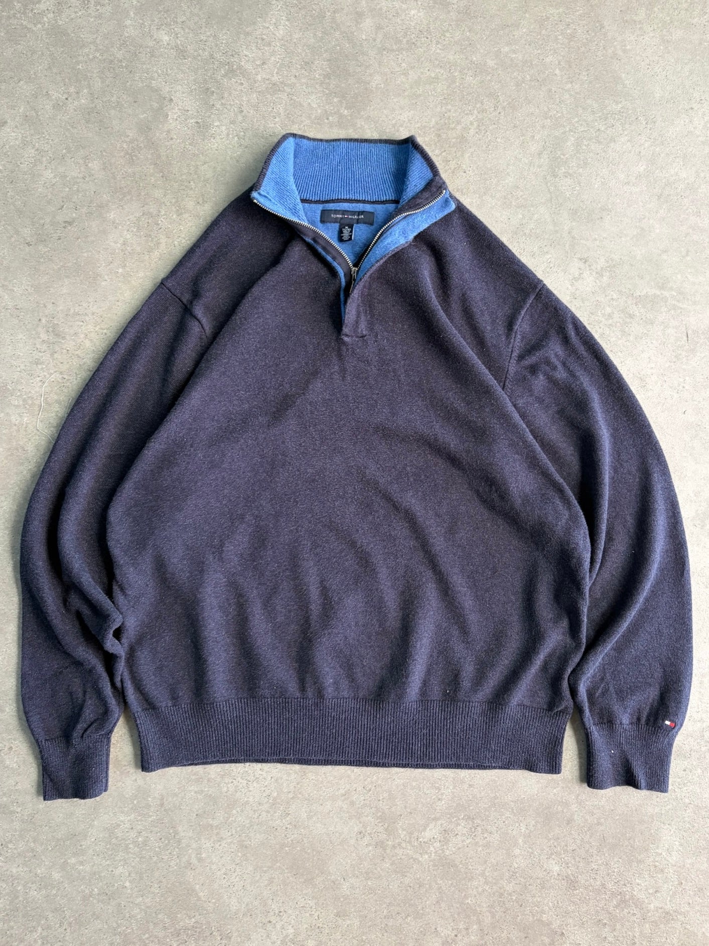סריג חצי רוכסן Tommy Hilfiger וינטג׳ - XL