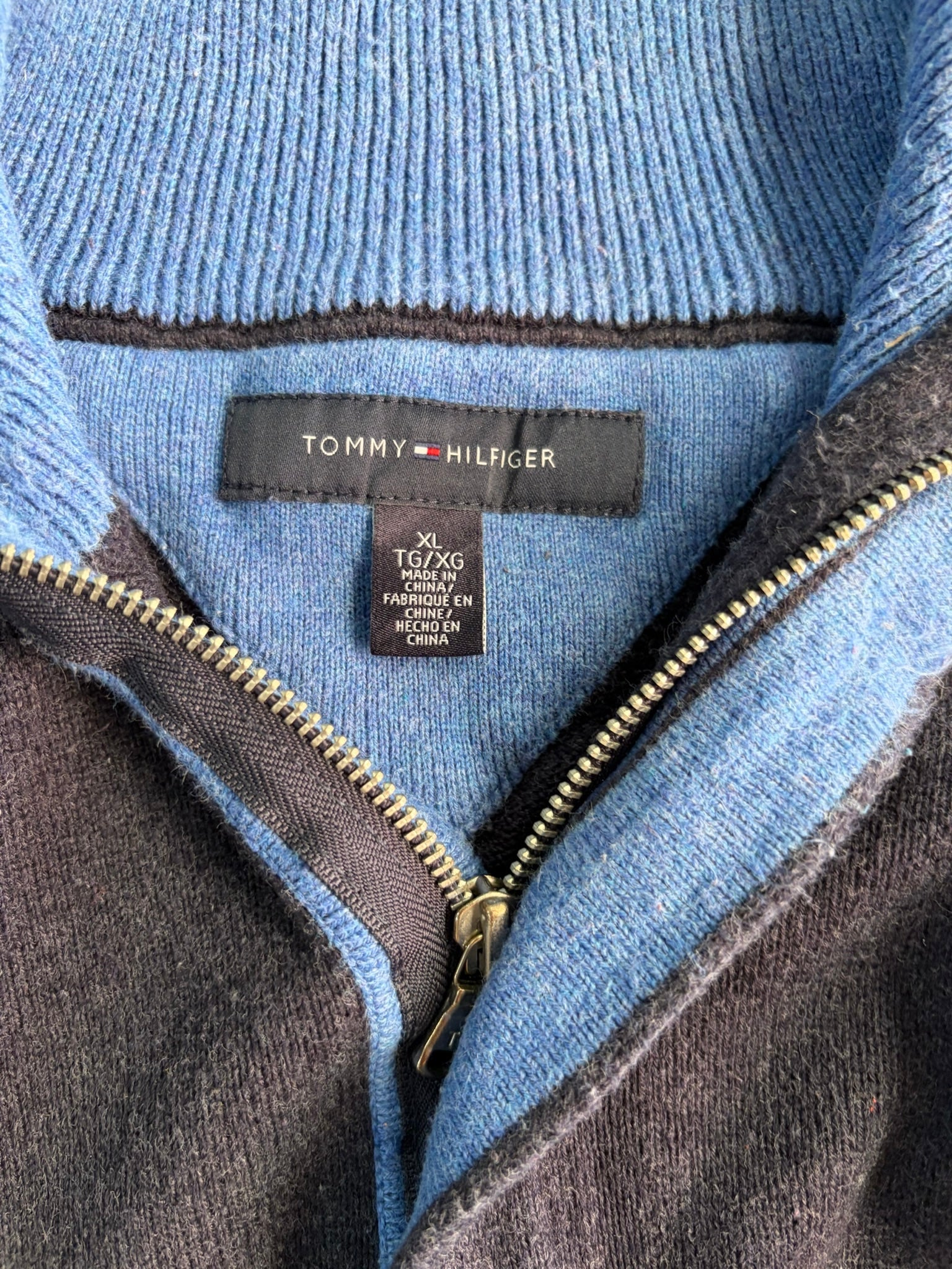 סריג חצי רוכסן Tommy Hilfiger וינטג׳ - XL