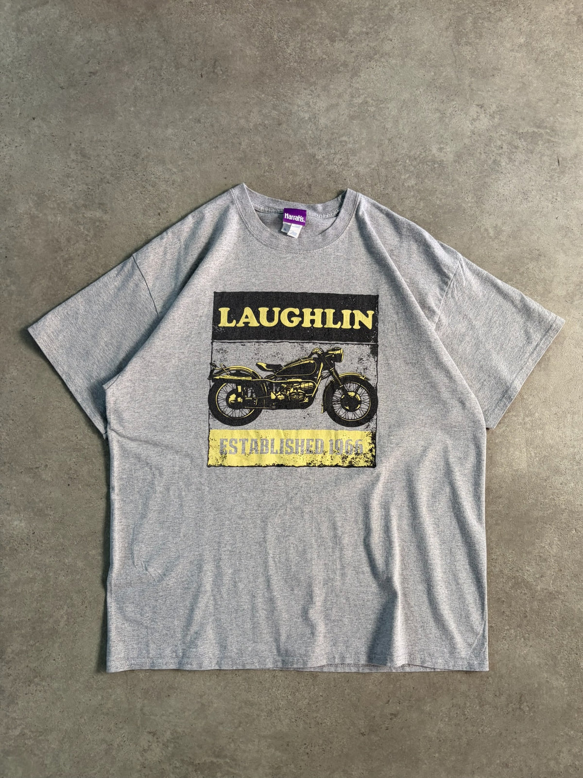 טישירט Harrah's Laughlin הדפס אופנוע וינטג׳ - XL – טי שירט וינטג׳ | DNA תל אביב