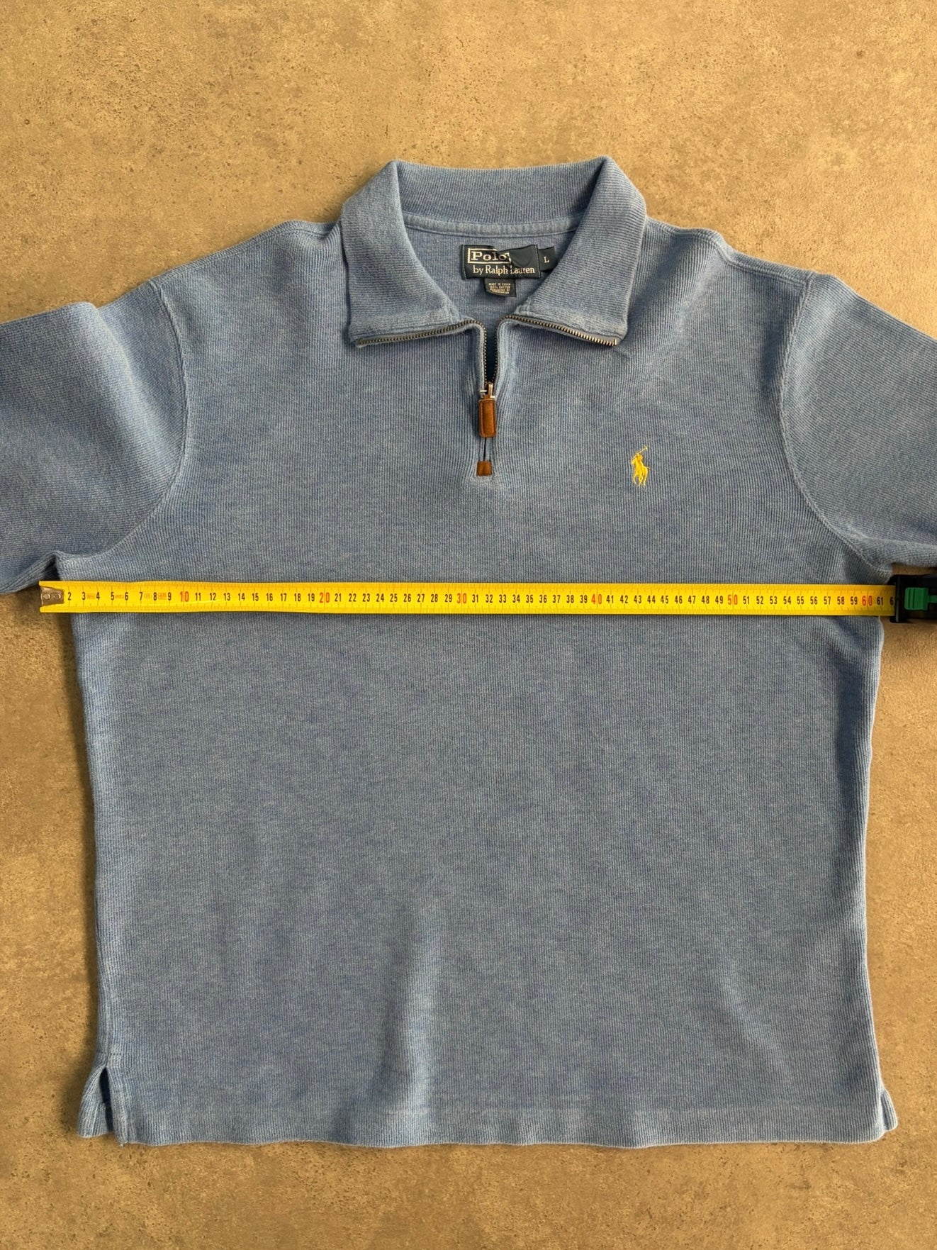 סריג צווארון רבע זיפ Polo Ralph Lauren וינטג׳ - XL
