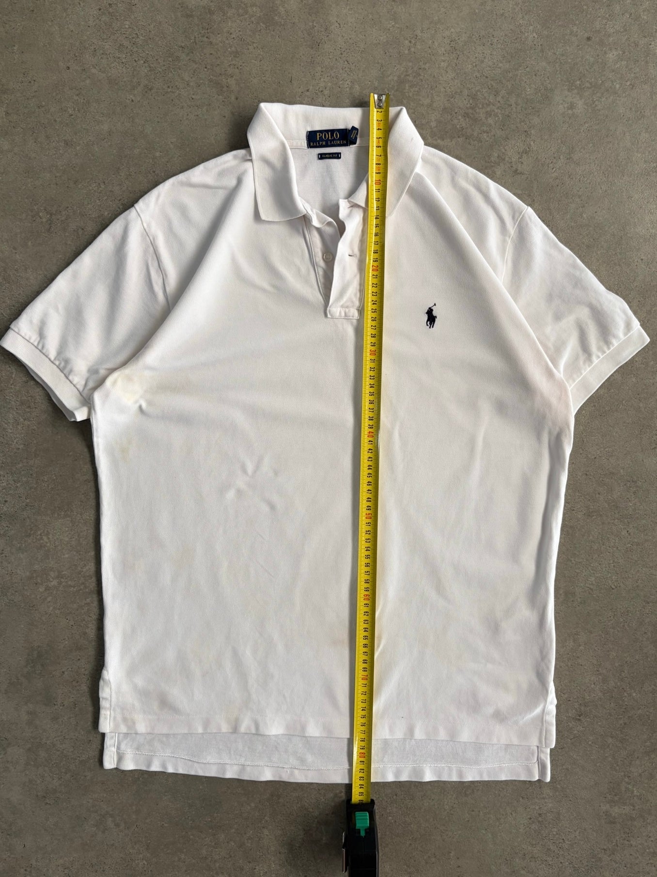 חולצת פולו Ralph Lauren לבנה וינטג׳ - L