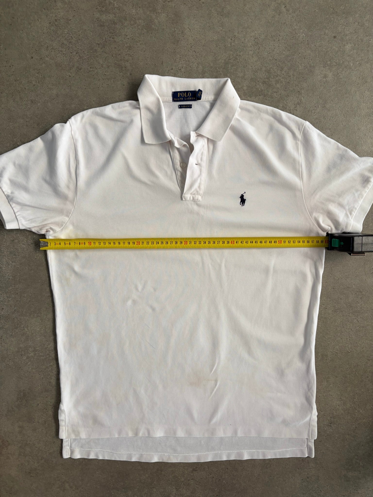 חולצת פולו Ralph Lauren לבנה וינטג׳ - L