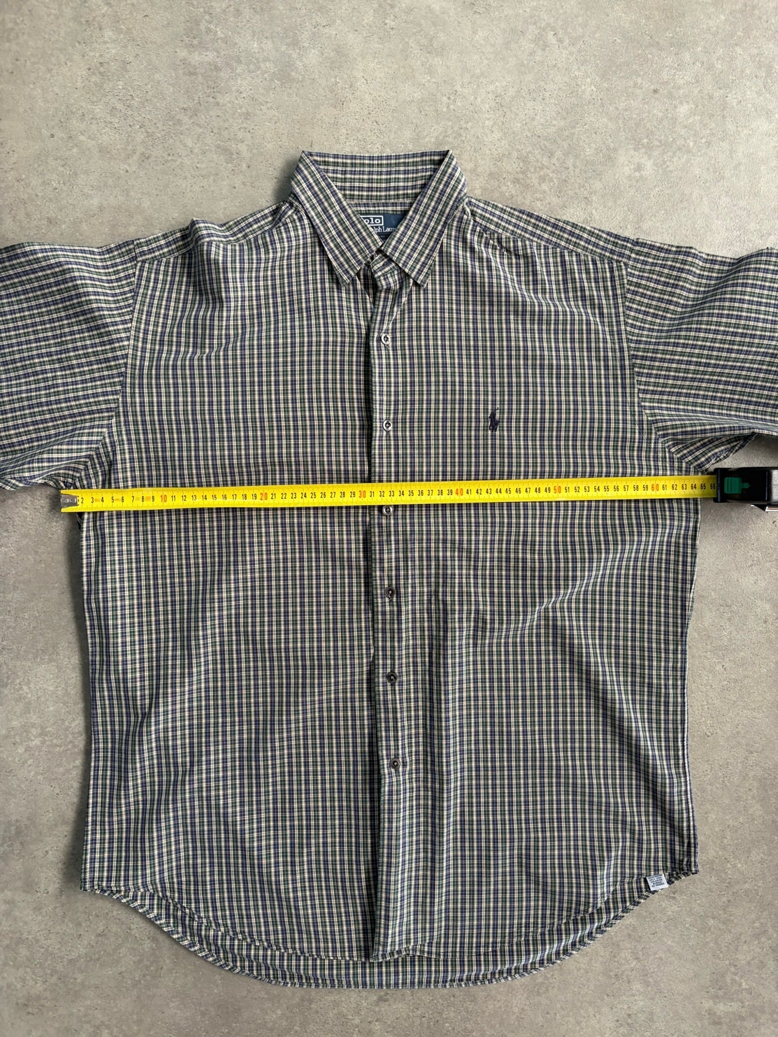 חולצת Polo Ralph Lauren משובצת וינטג׳ - XXL
