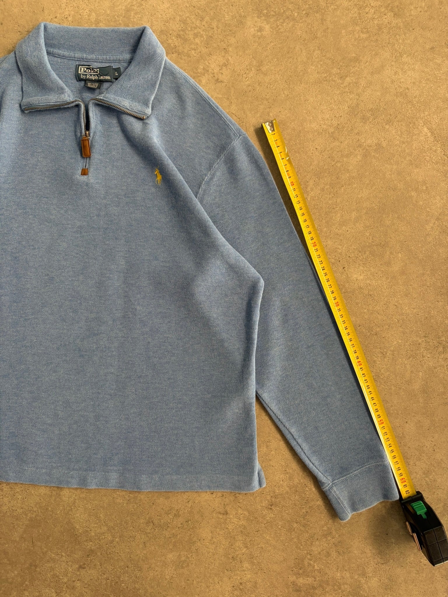 סריג צווארון רבע זיפ Polo Ralph Lauren וינטג׳ - XL