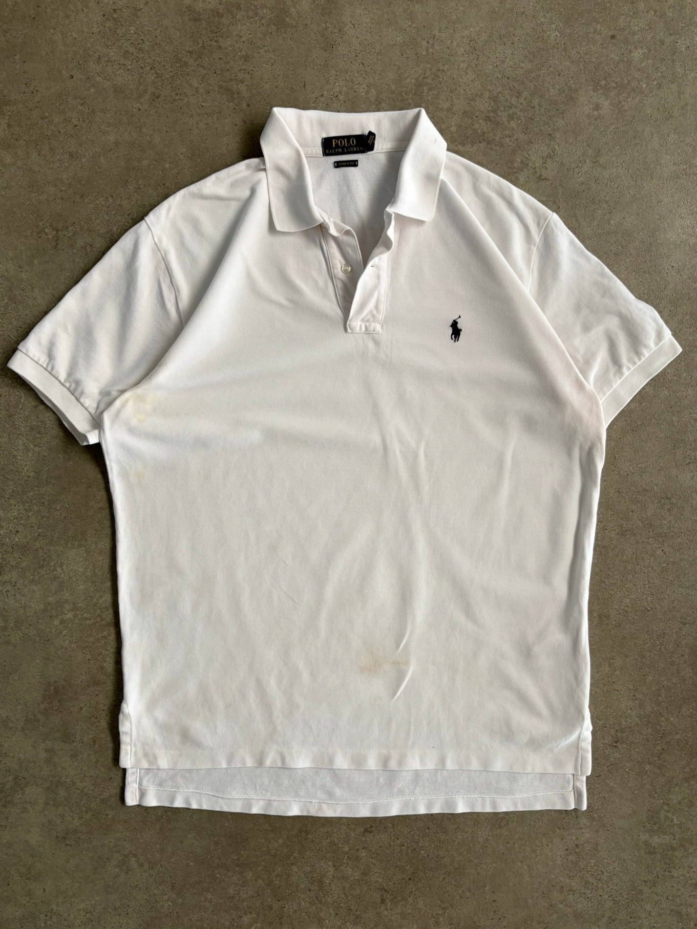 חולצת פולו Ralph Lauren לבנה וינטג׳ - L
