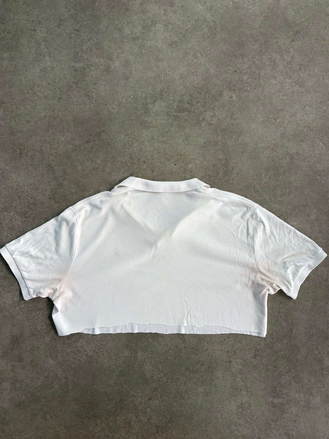 חולצת פולו Ralph Lauren קרופ לבנה וינטג׳ - XL