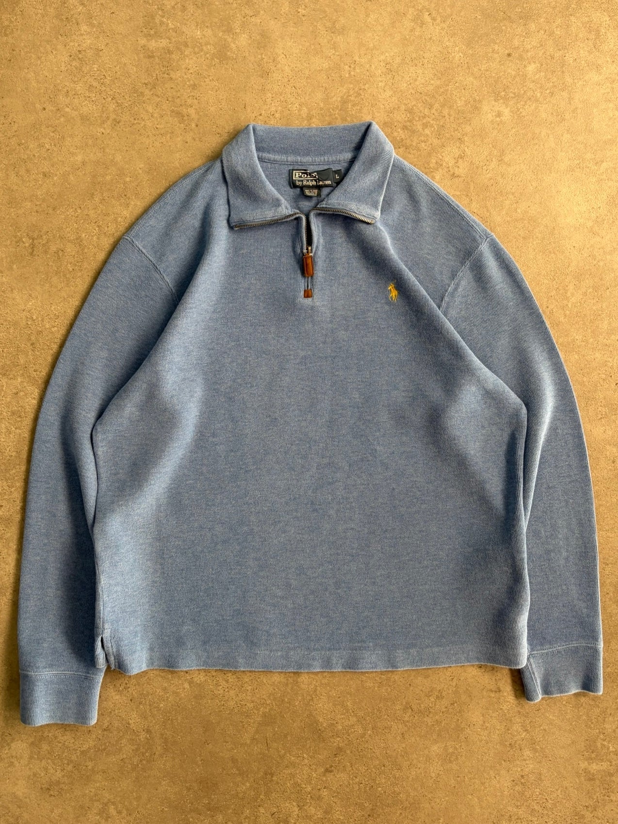 סריג צווארון רבע זיפ Polo Ralph Lauren וינטג׳ - XL