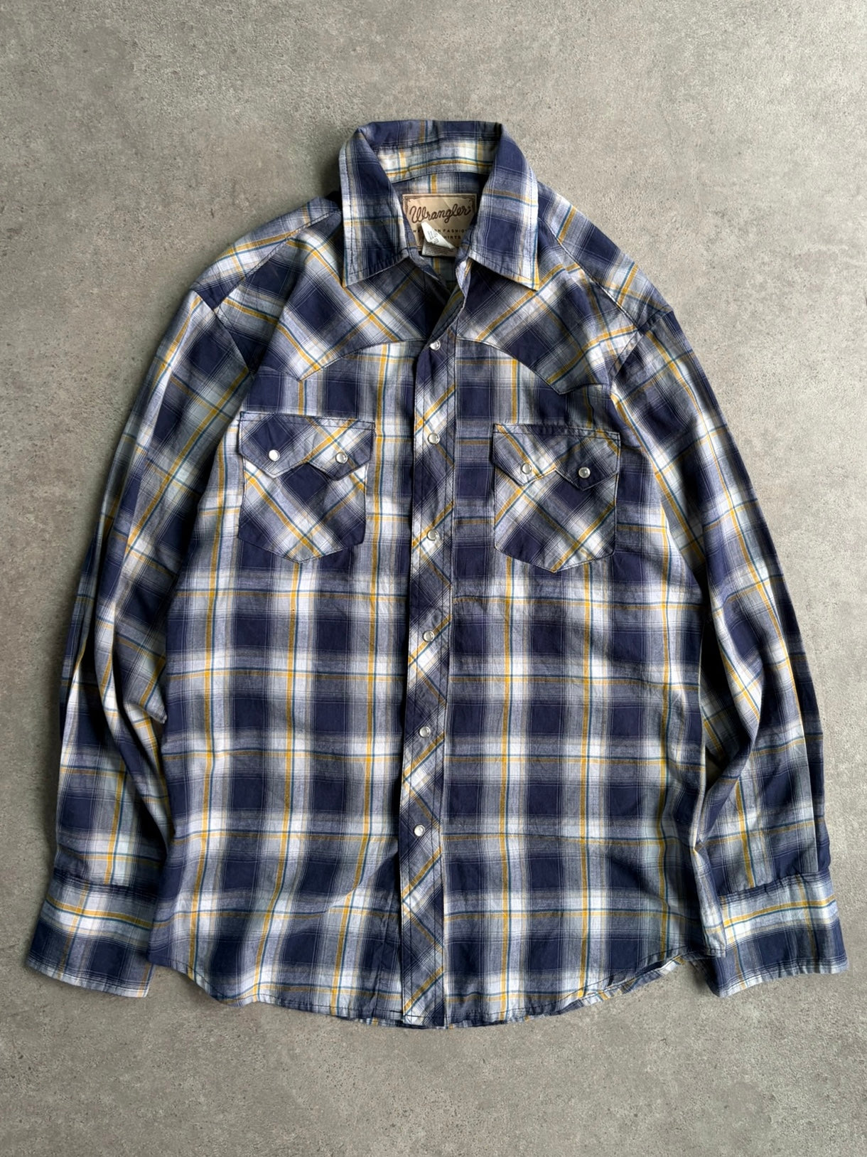 חולצת ווסטרן Wrangler משבצות וינטג׳ - M
