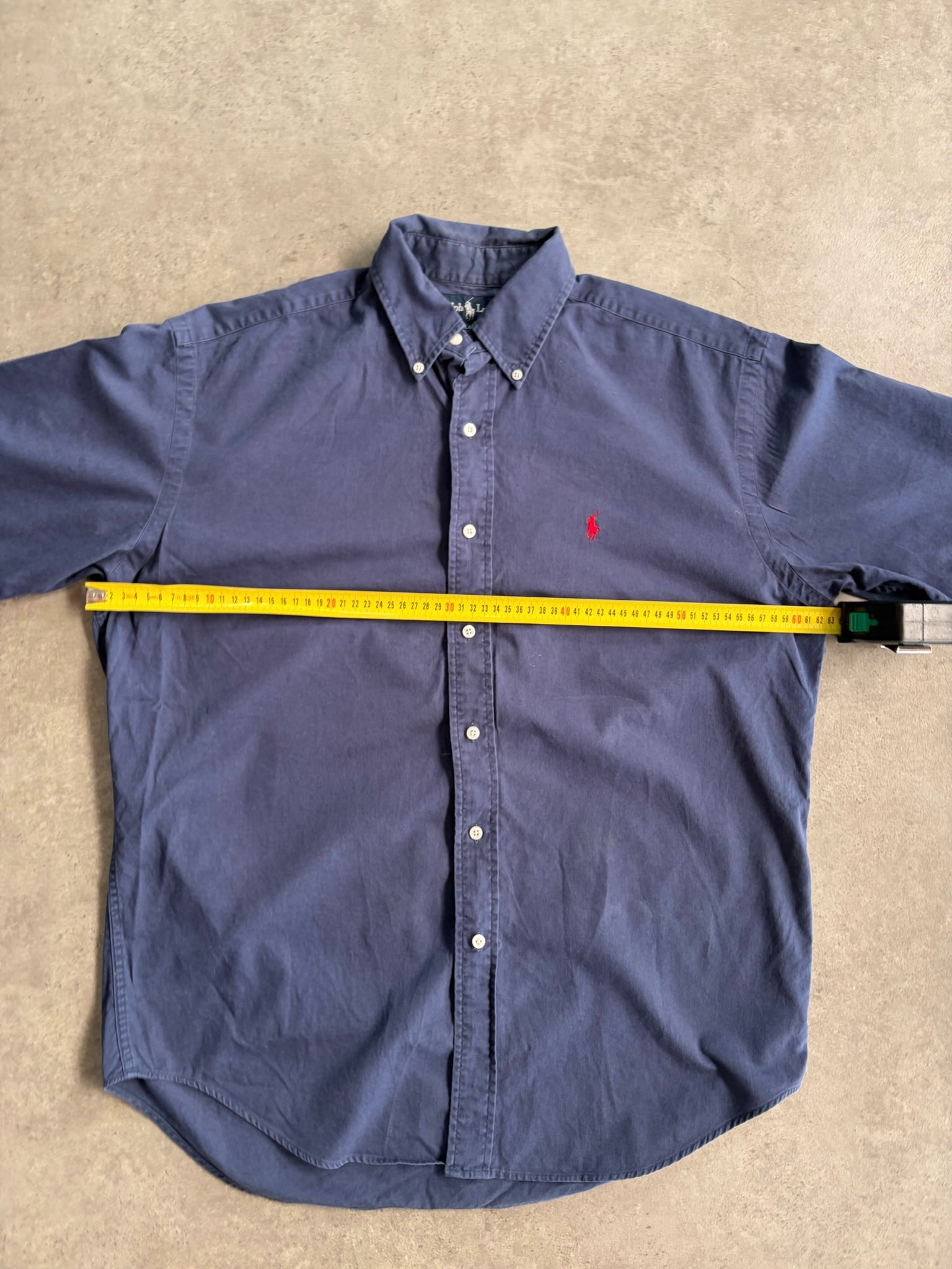 חולצת Ralph Lauren כחולה שרוול קצר וינטג׳ - XL