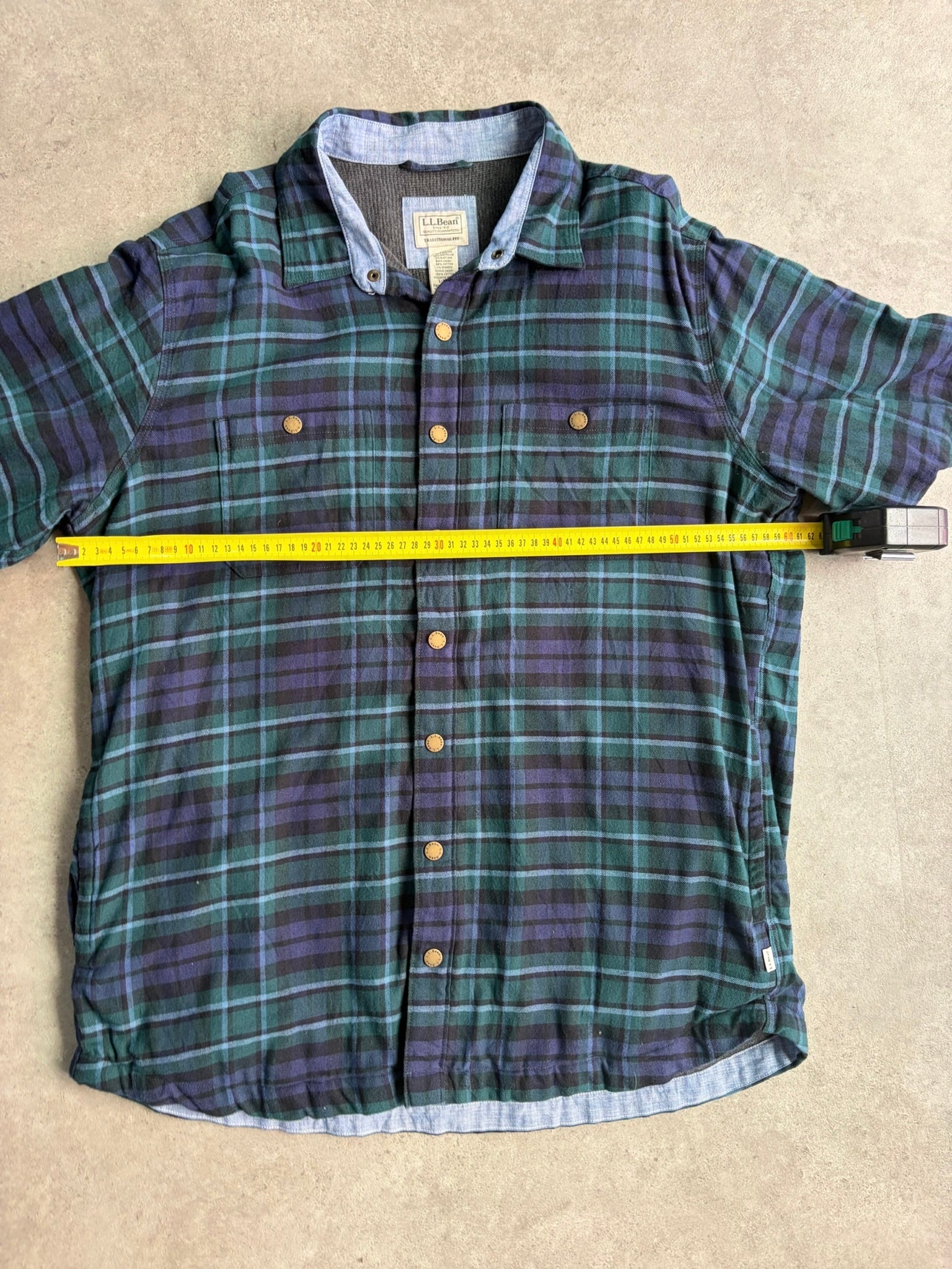 חולצת פלאנל L.L.Bean משובצת וינטג׳ - XL