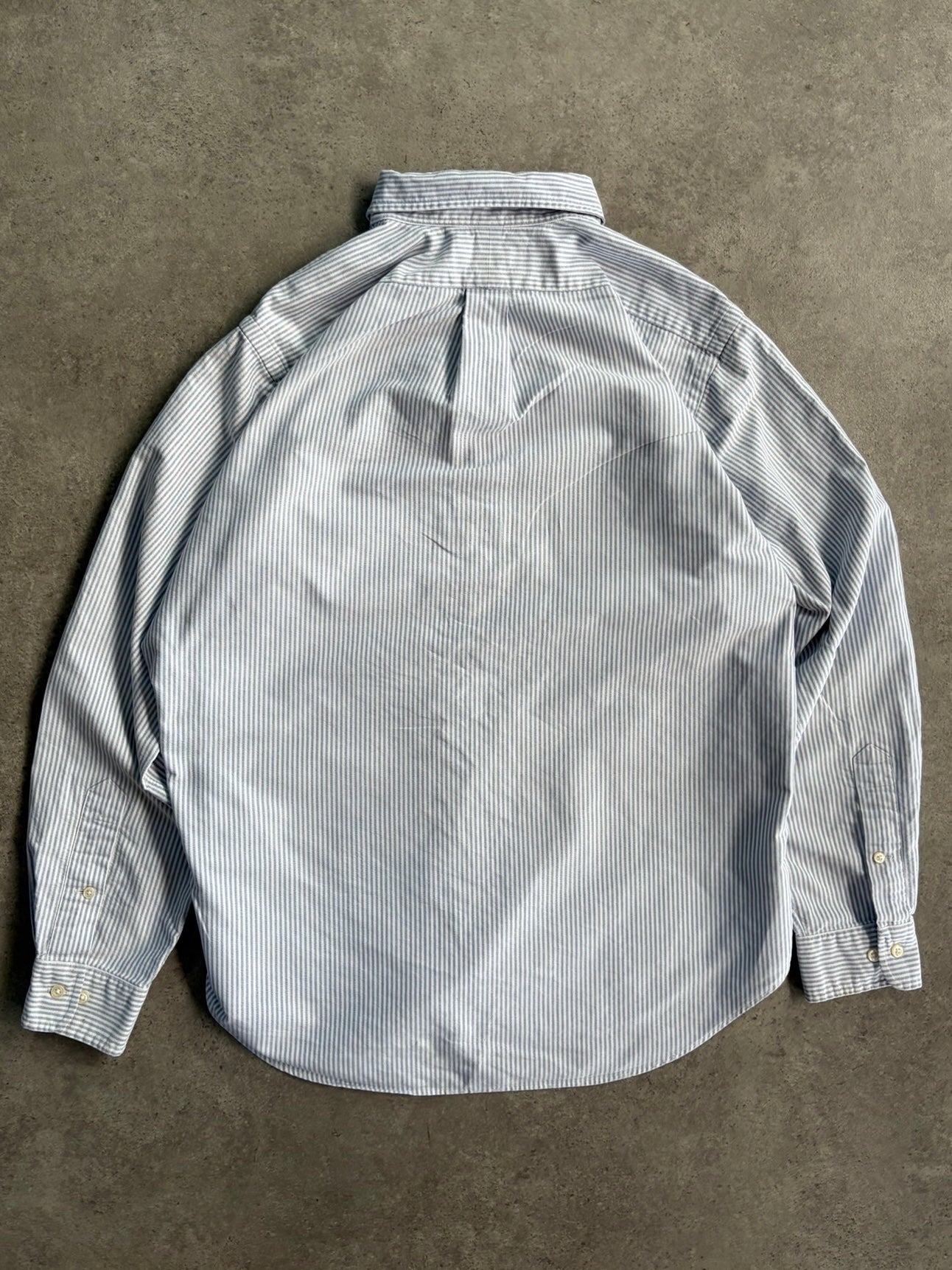 חולצת אוקספורד Ralph Lauren פסים תכלת/לבן וינטג׳ - L