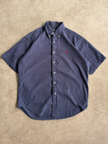 חולצת Ralph Lauren כחולה שרוול קצר וינטג׳ - XL
