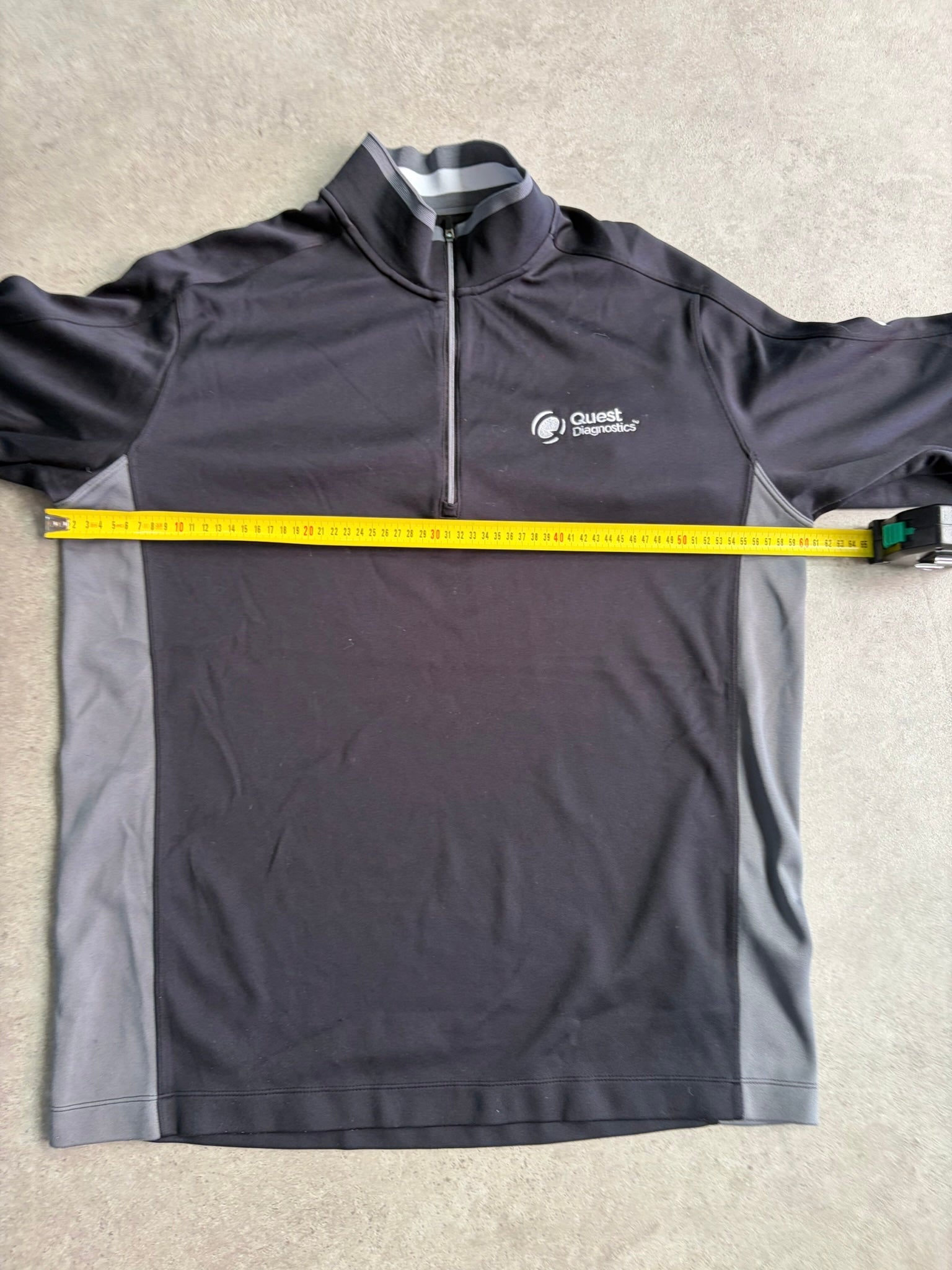 פולאובר חצי רוכסן Nike Quest Diagnostics וינטג׳ - XL