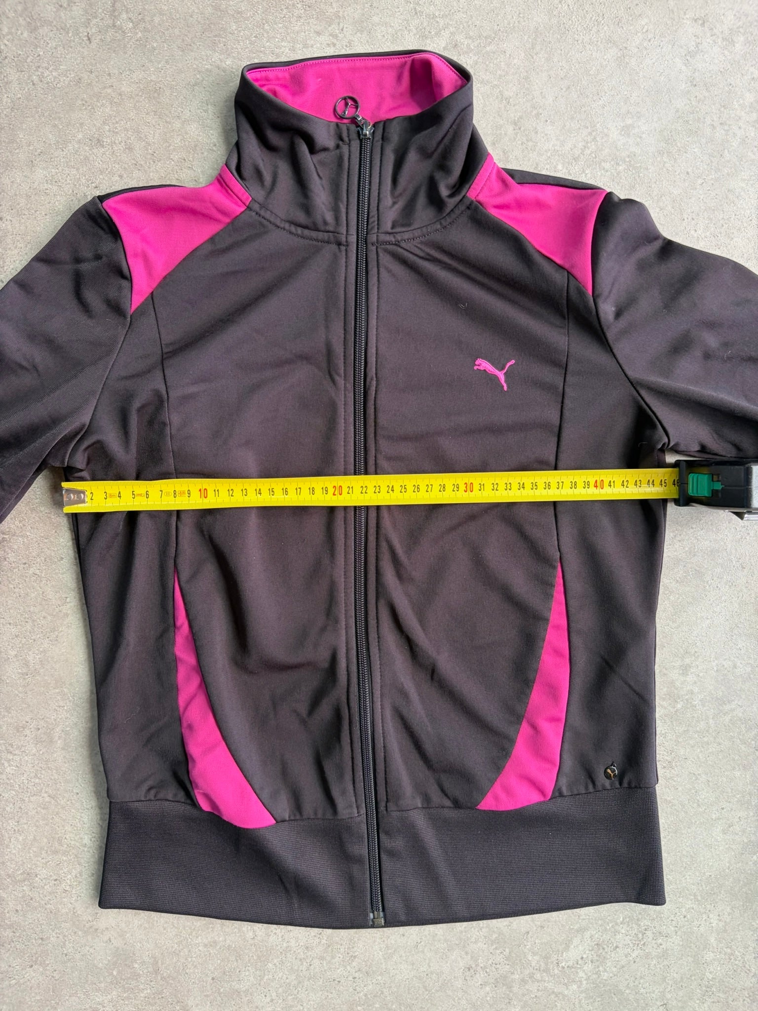 ג׳קט טראק Puma שחור ורוד וינטג׳ - XS