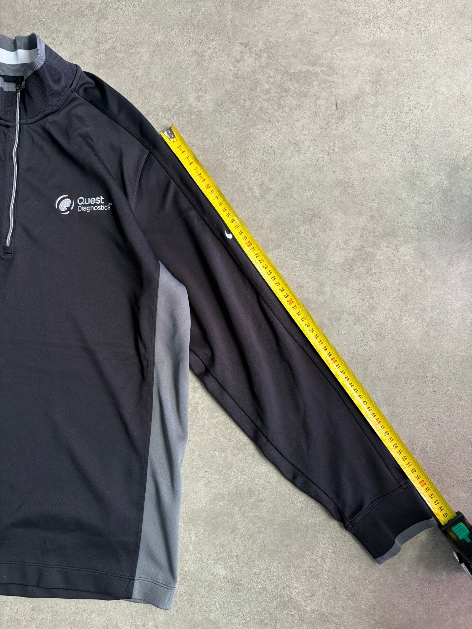 פולאובר חצי רוכסן Nike Quest Diagnostics וינטג׳ - XL