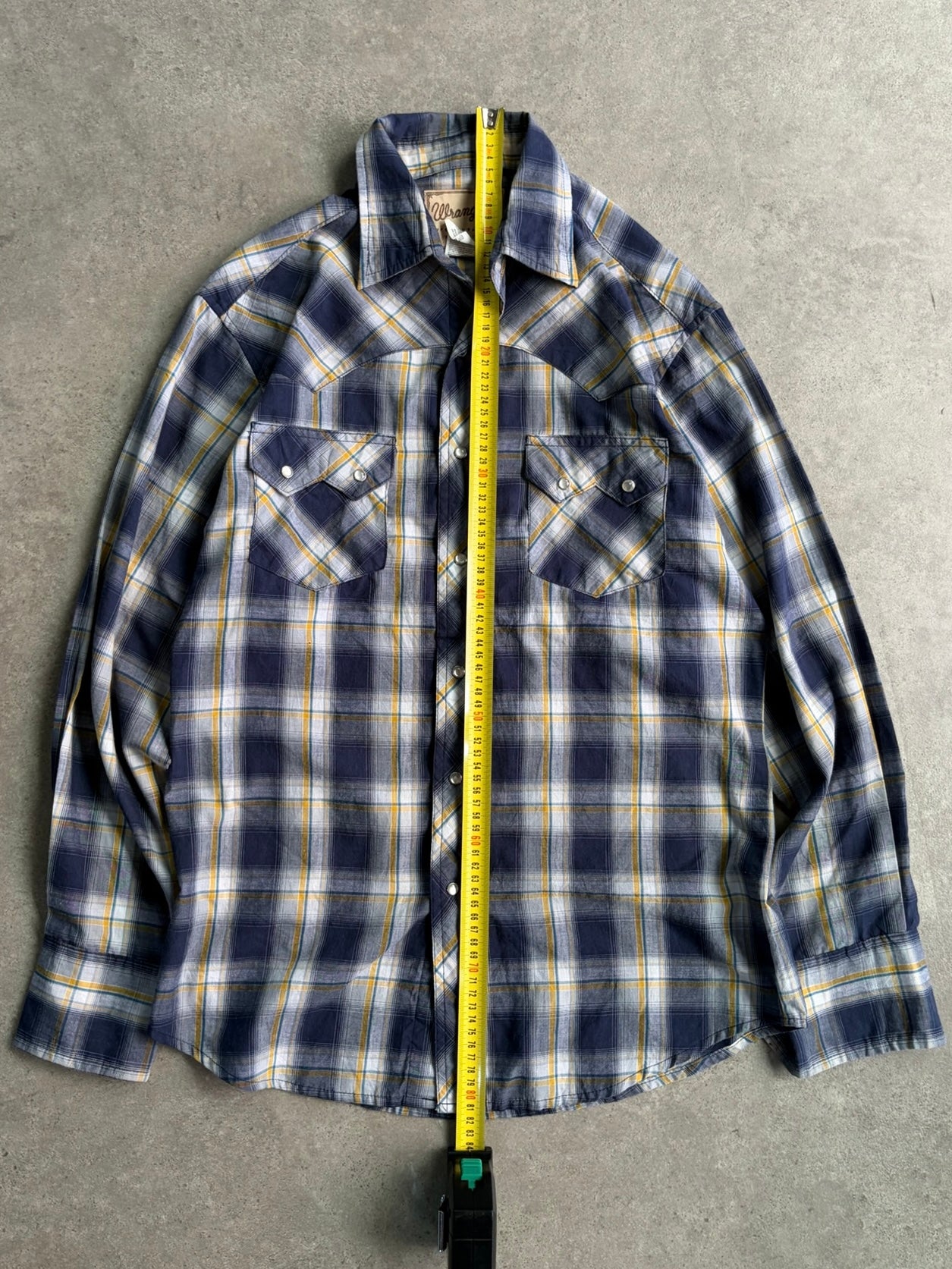 חולצת ווסטרן Wrangler משבצות וינטג׳ - M