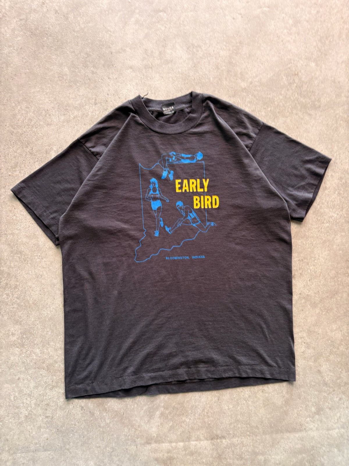 טישירט Early Bird Bloomington Indiana וינטג׳ - L