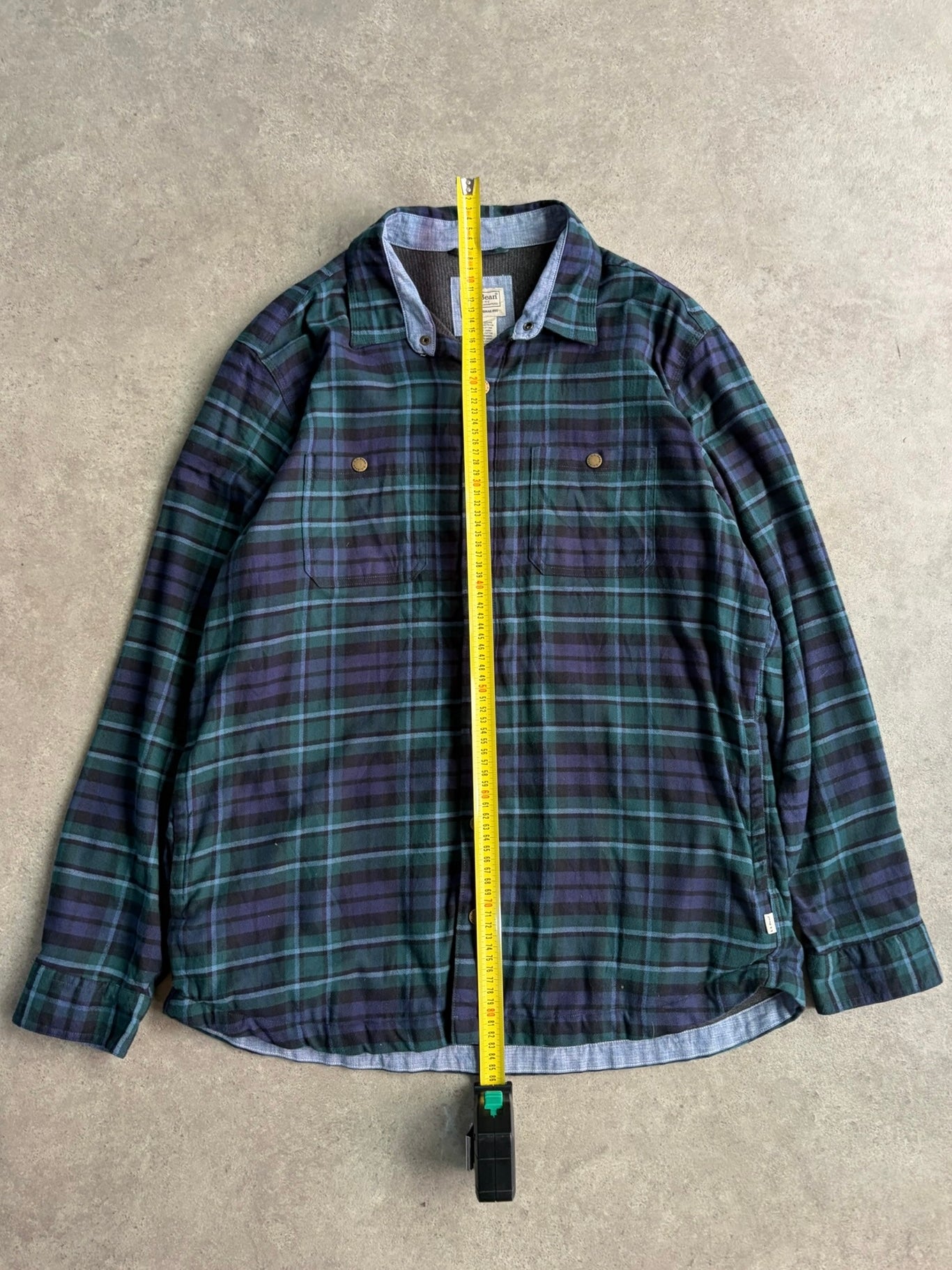 חולצת פלאנל L.L.Bean משובצת וינטג׳ - XL