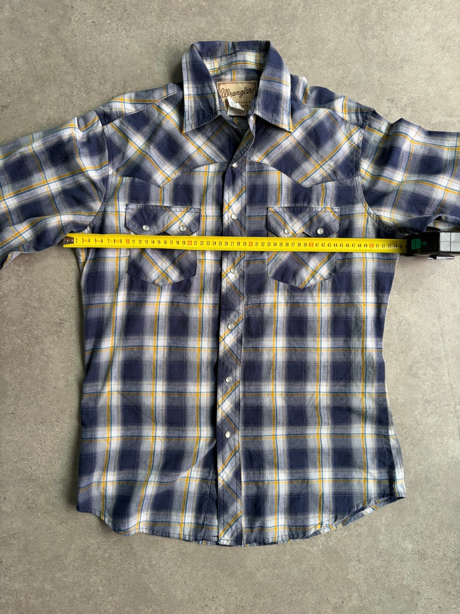 חולצת ווסטרן Wrangler משבצות וינטג׳ - M