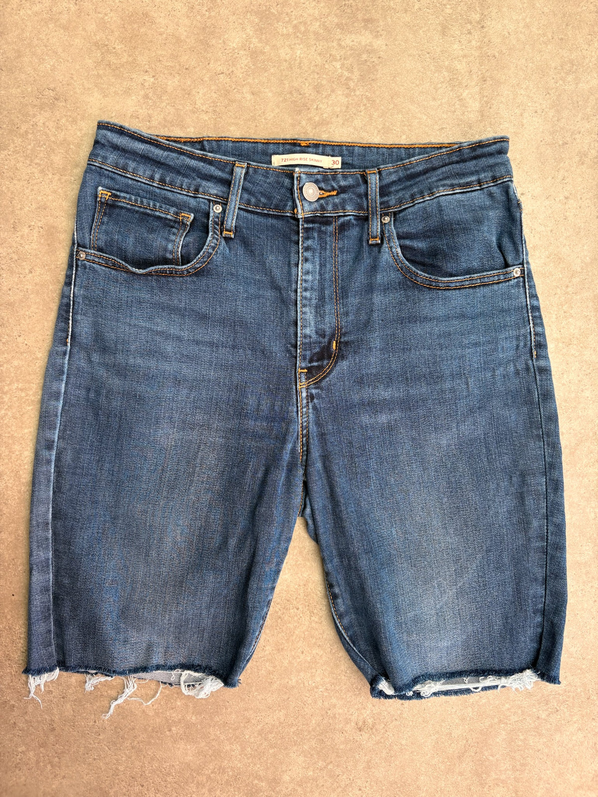 שורט ג'ינס Levi's 721 High Rise Skinny וינטג׳ - 28
