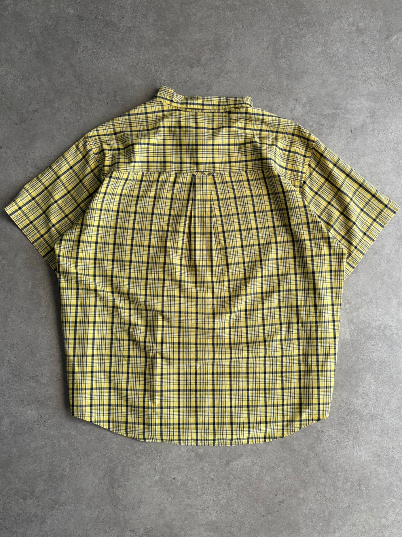 חולצת Chaps Ralph Lauren משבצות צהובה וינטג׳ - 3XL