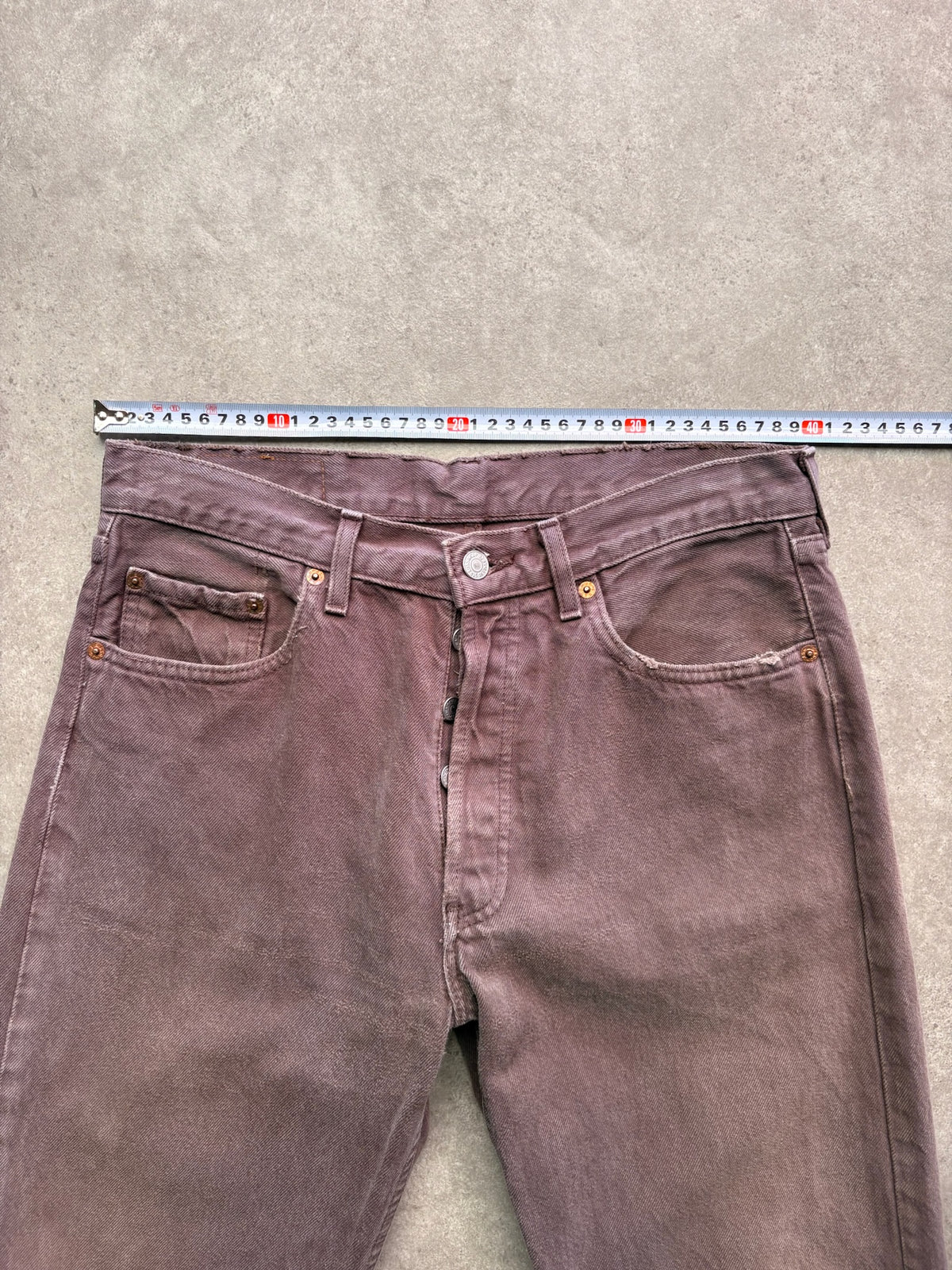 ג'ינס Levi's 501 וינטג׳ בצבע חום-סגלגל דהוי - 31