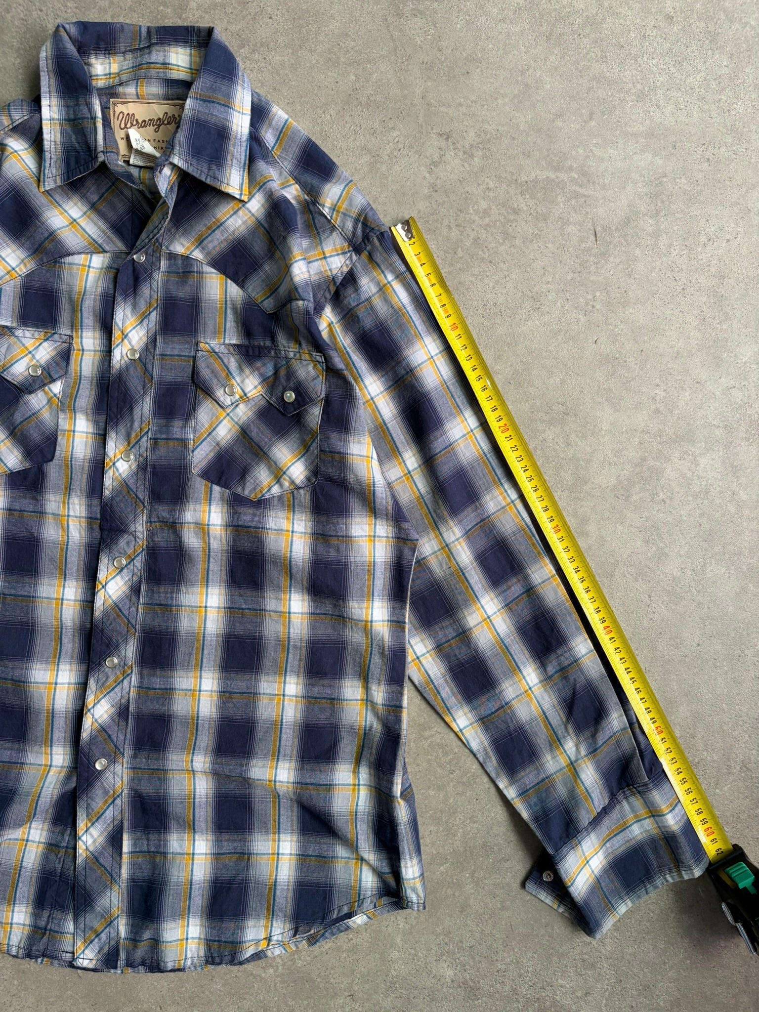 חולצת ווסטרן Wrangler משבצות וינטג׳ - M