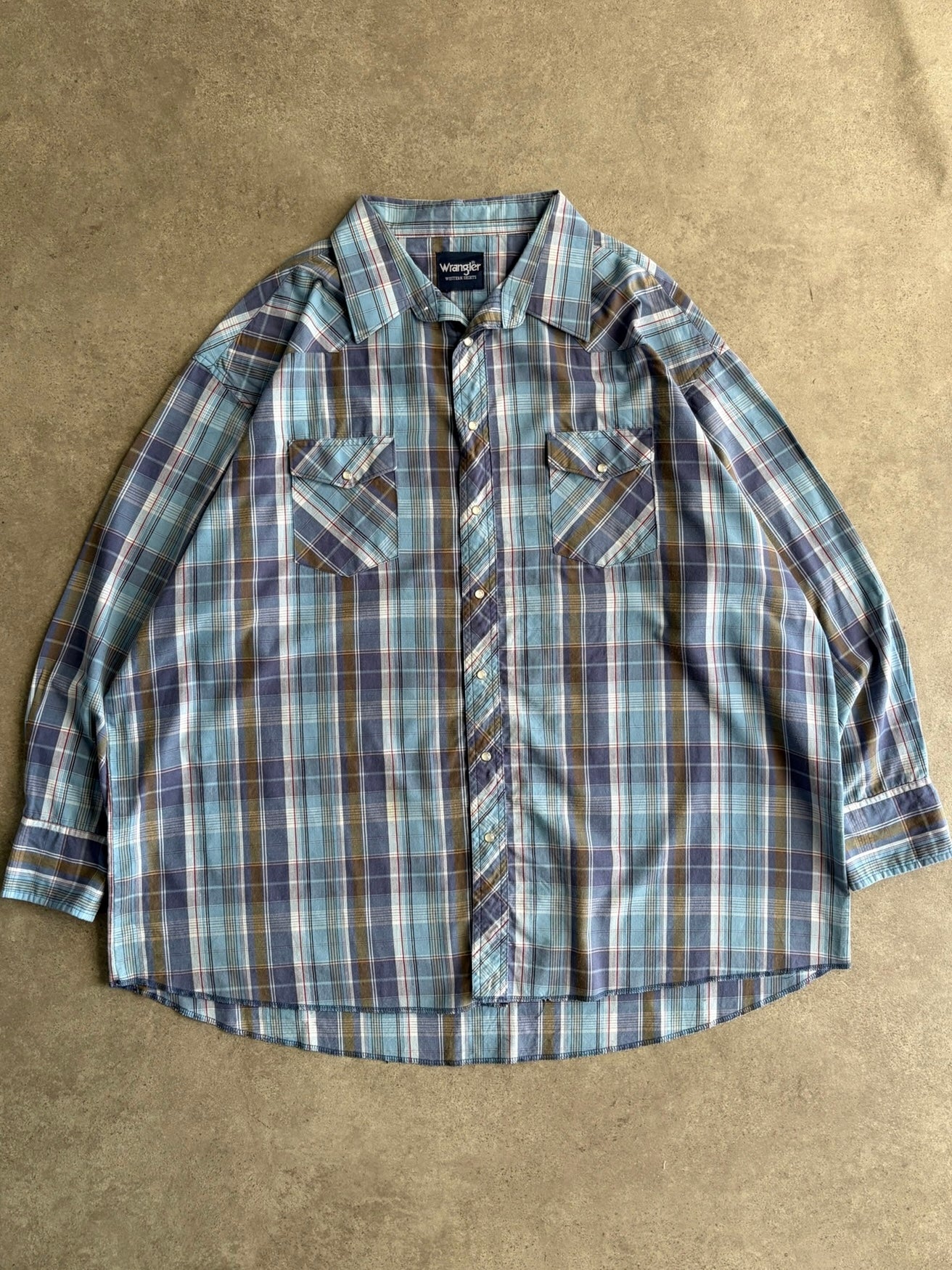 חולצת ווסטרן Wrangler משבצות וינטג׳ - 5XL