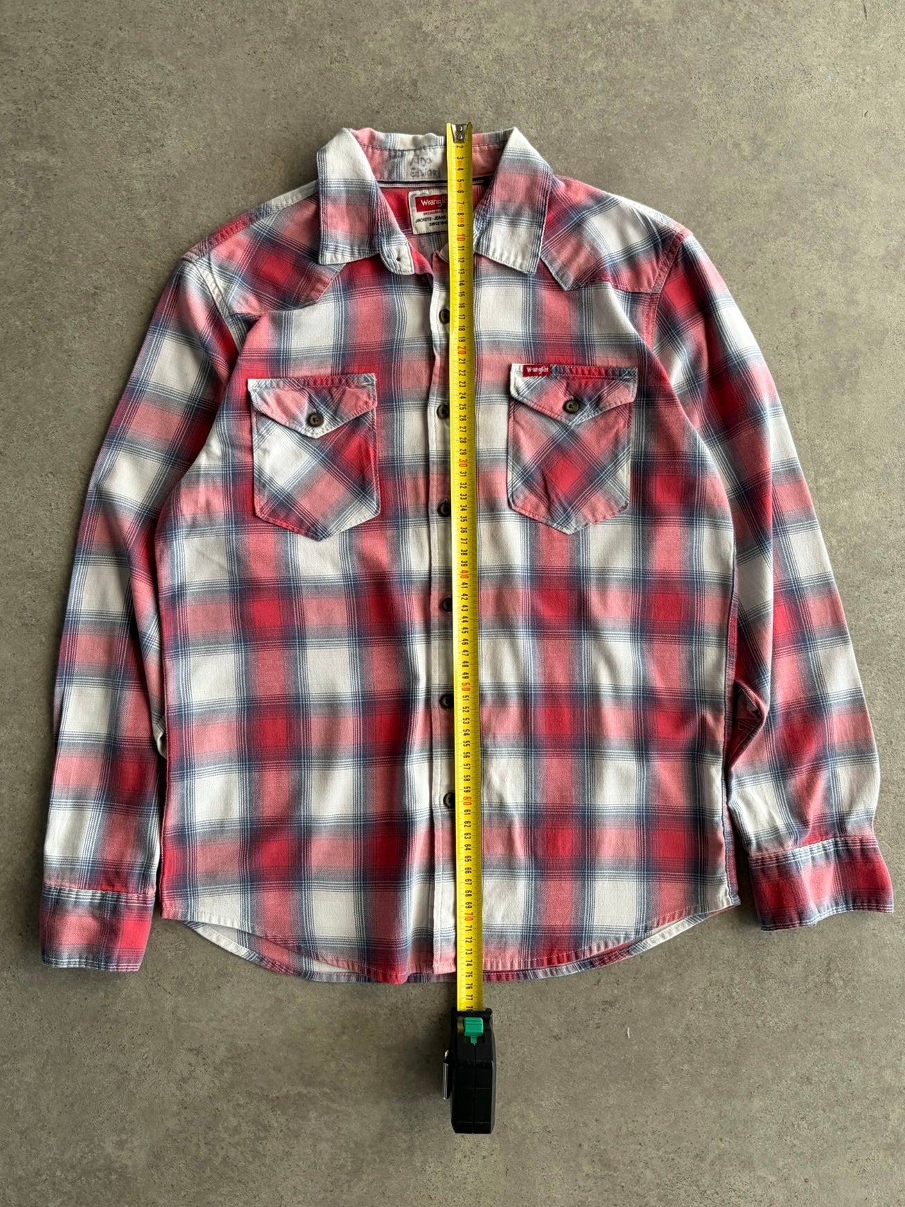 חולצת פלאנל Wrangler משבצות וינטג׳ - M