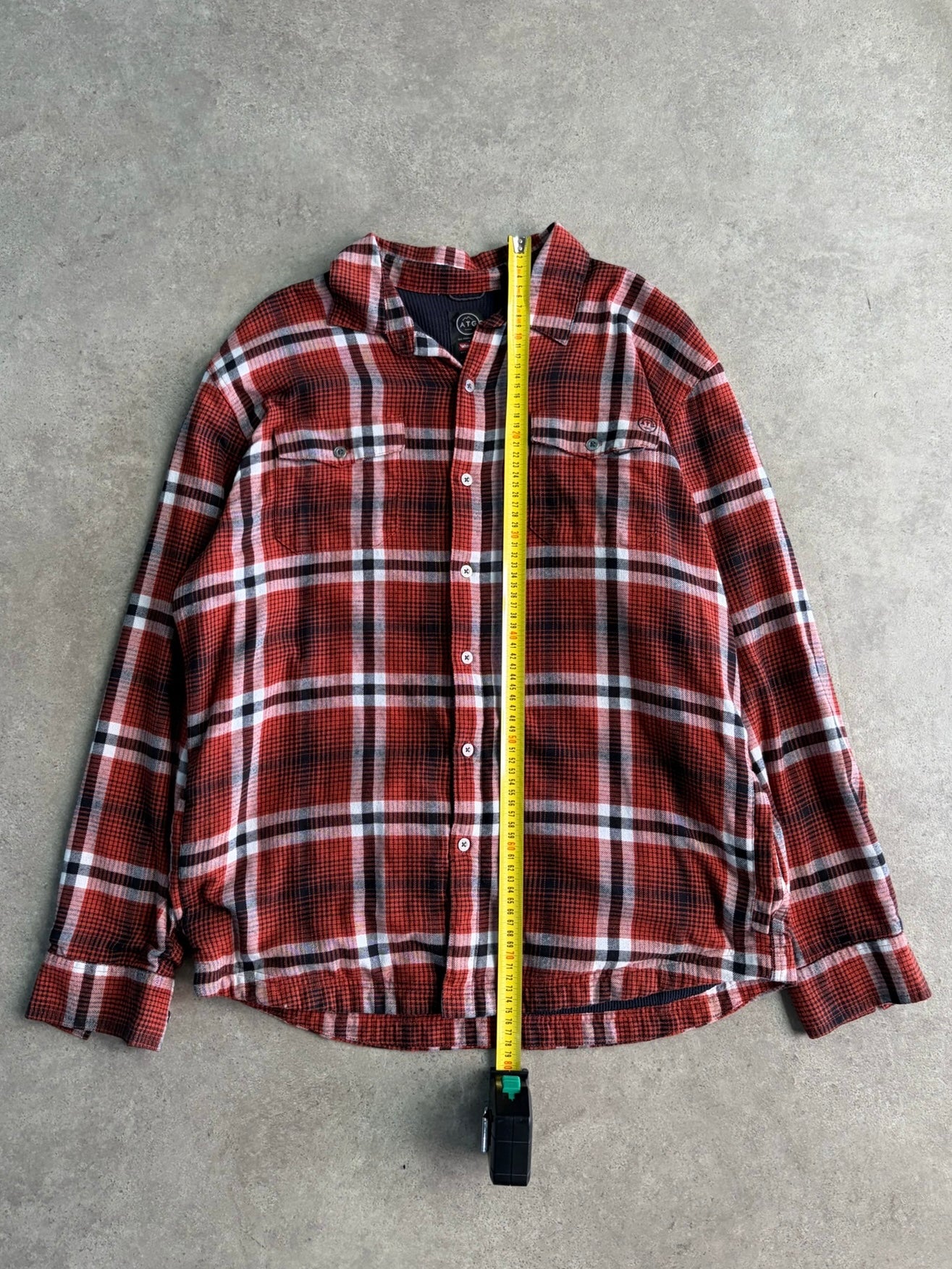חולצת פלאנל משובצת Wrangler ATG וינטג׳ - XL