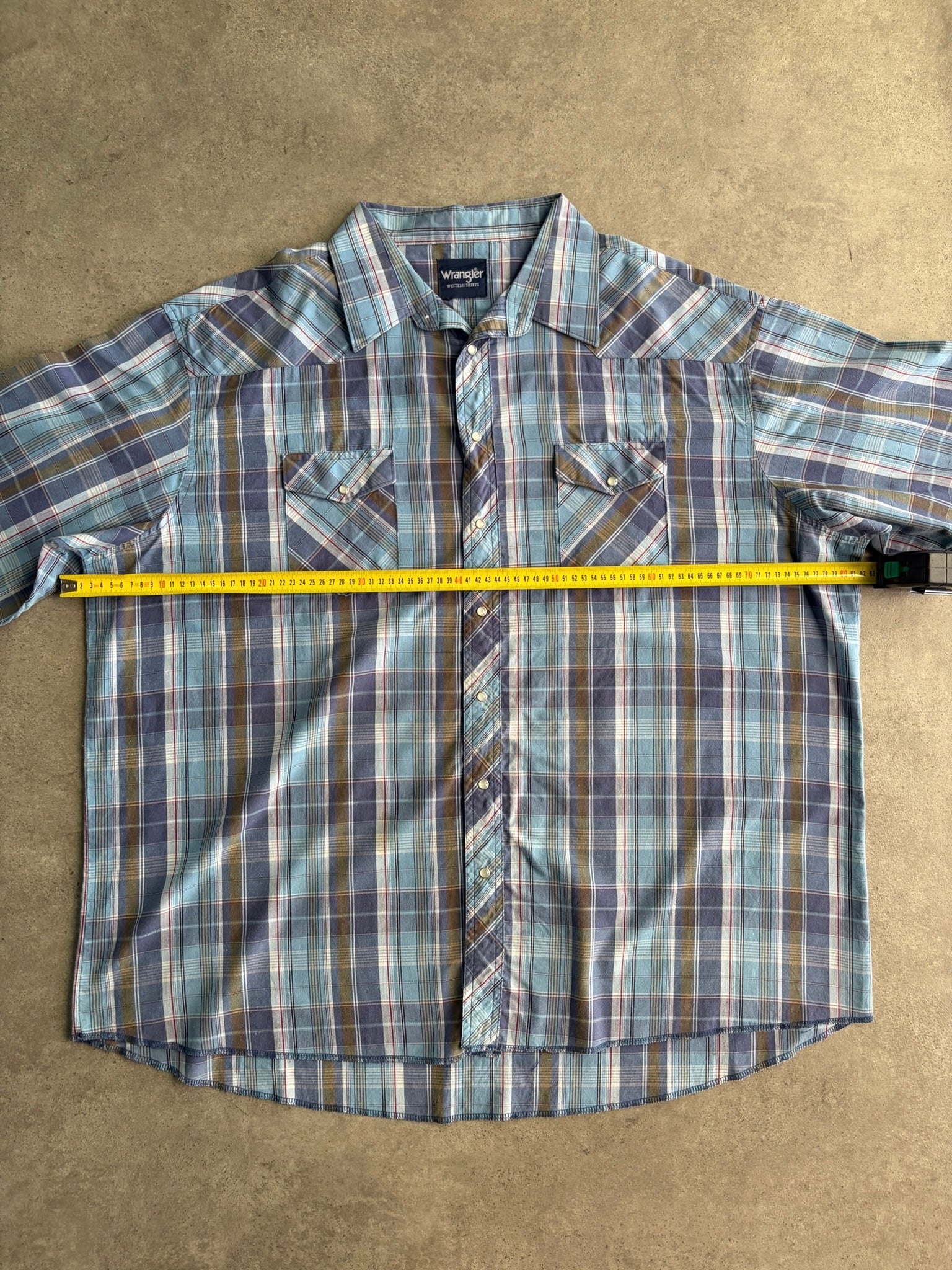 חולצת ווסטרן Wrangler משבצות וינטג׳ - 5XL