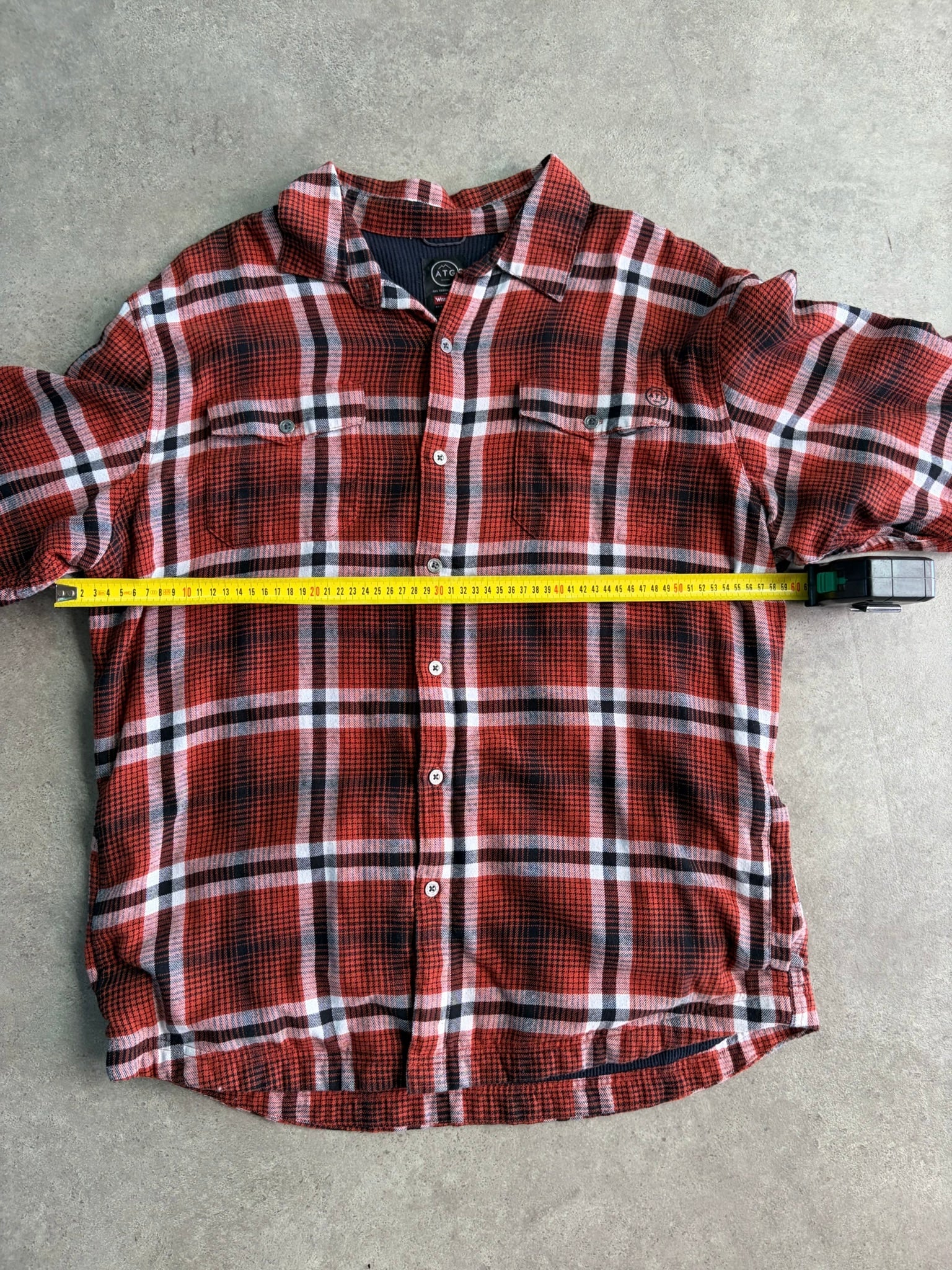 חולצת פלאנל משובצת Wrangler ATG וינטג׳ - XL