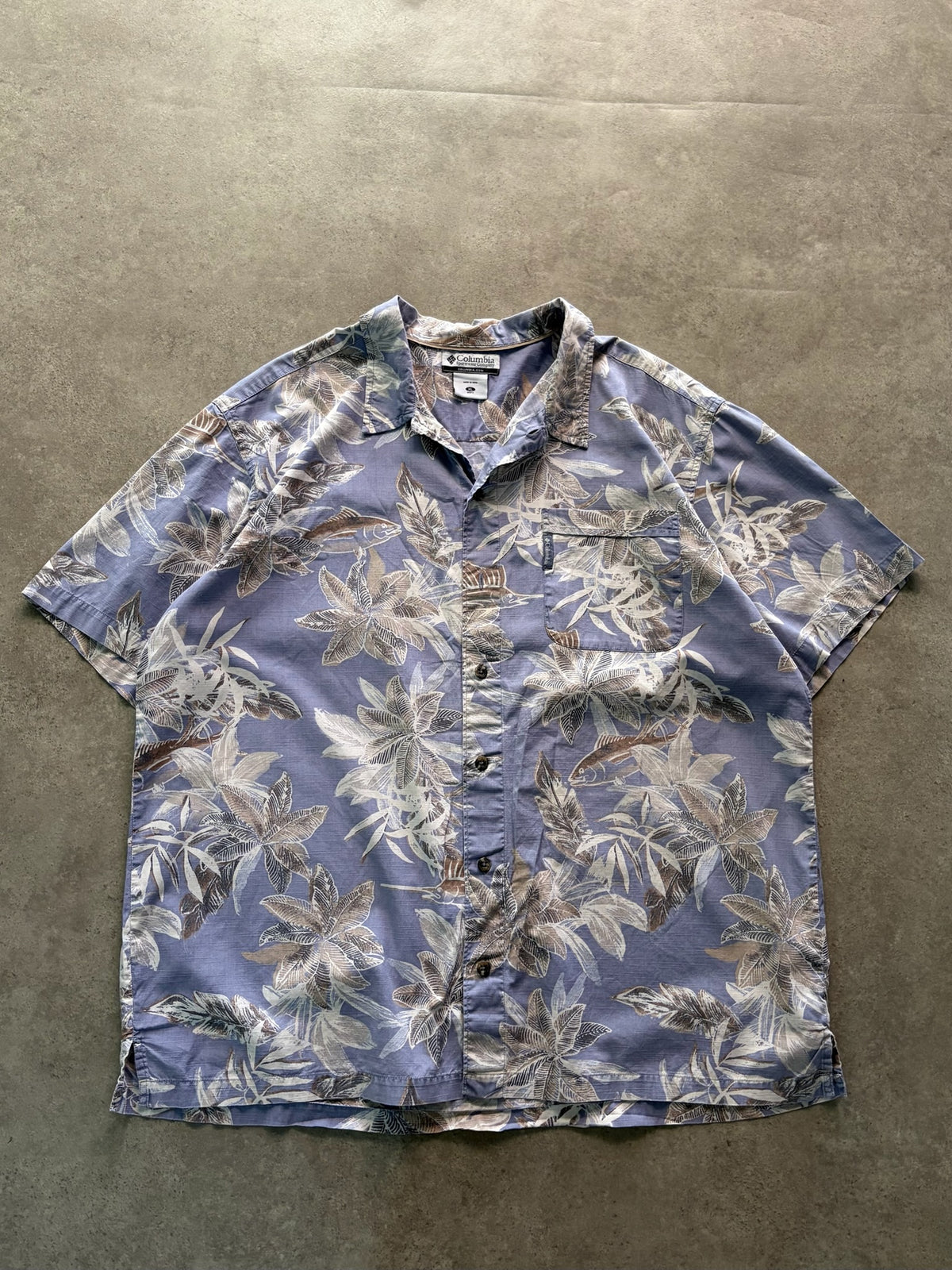 מכופתרת Columbia הדפס טרופי וינטג׳ - 3XL