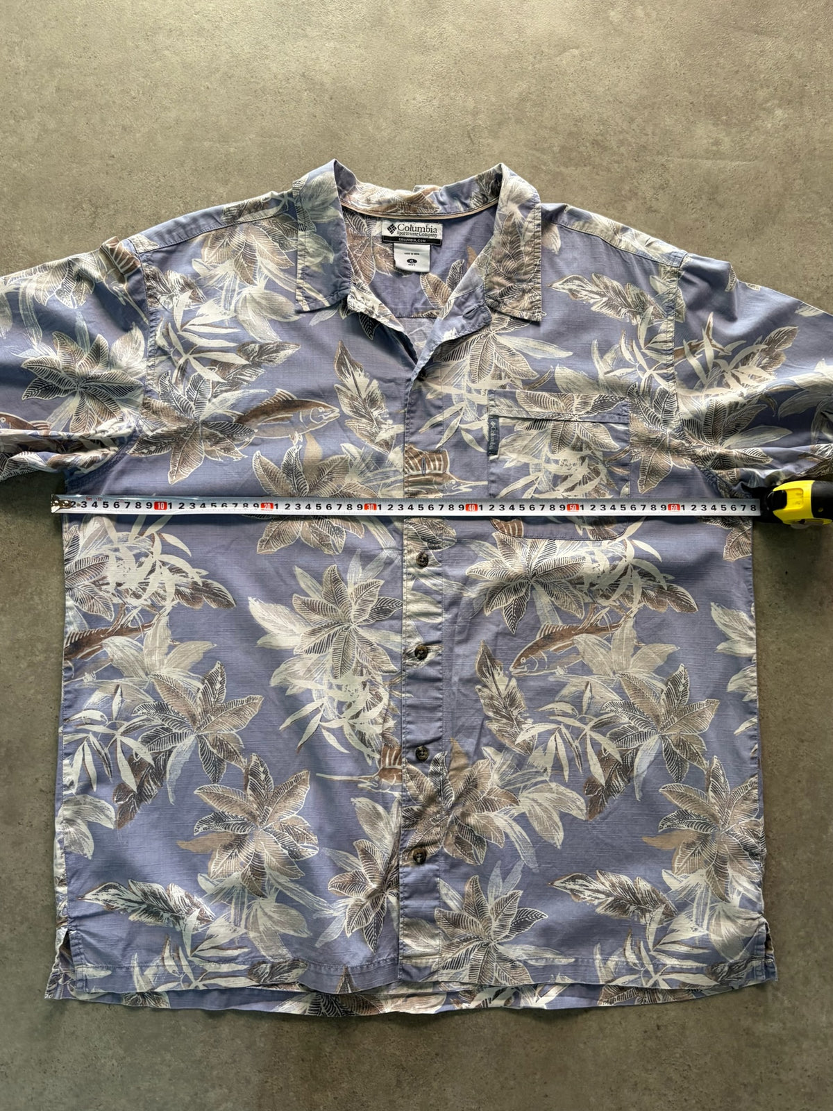 מכופתרת Columbia הדפס טרופי וינטג׳ - 3XL