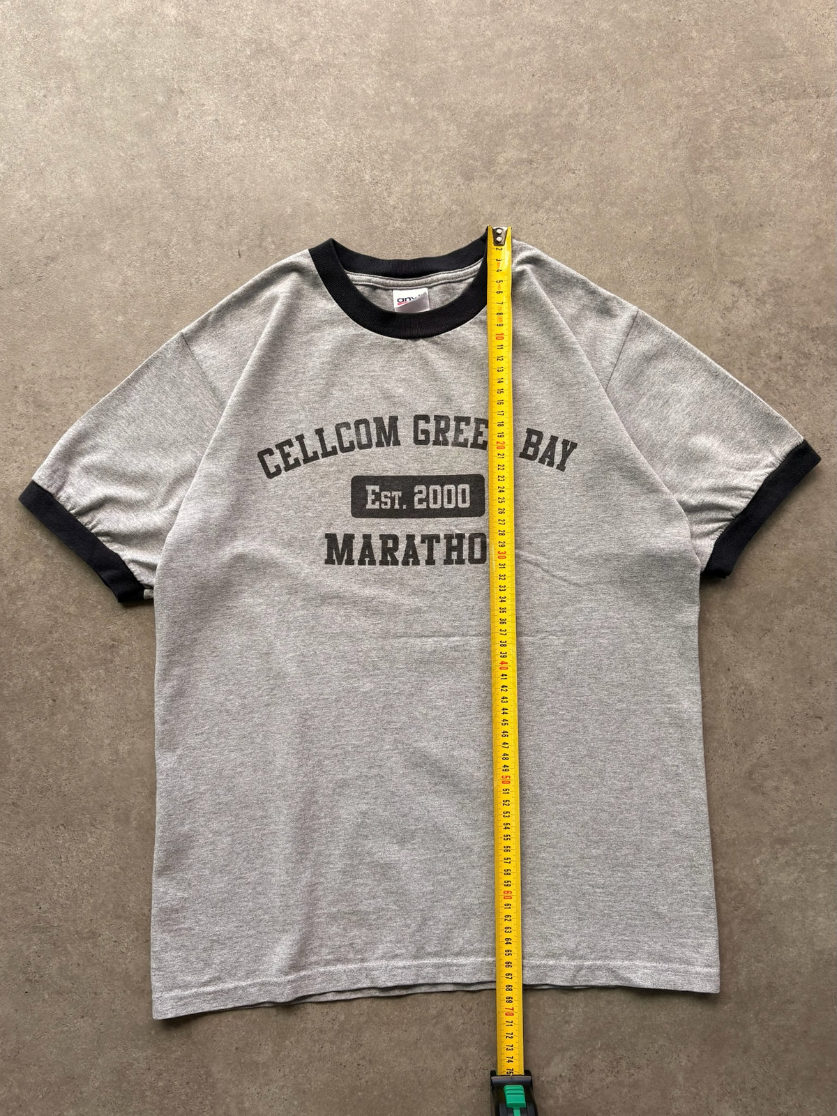 טישירט רינגר Cellcom Green Bay Marathon וינטג׳ - S