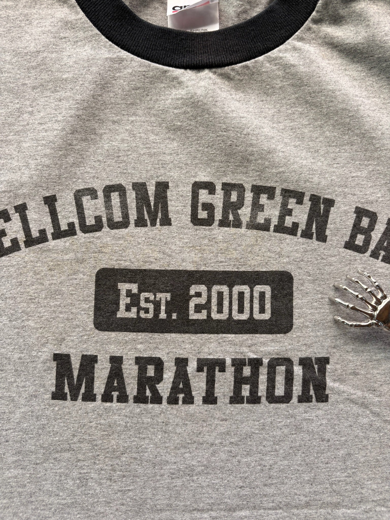טישירט רינגר Cellcom Green Bay Marathon וינטג׳ - S