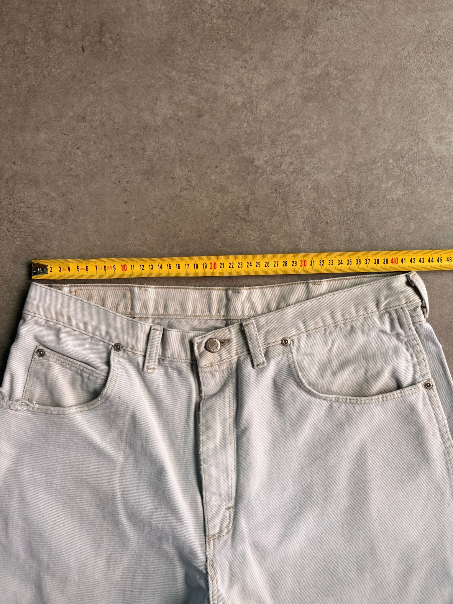 שורטס ג׳ינס Wrangler לבן וינטג׳ - 33