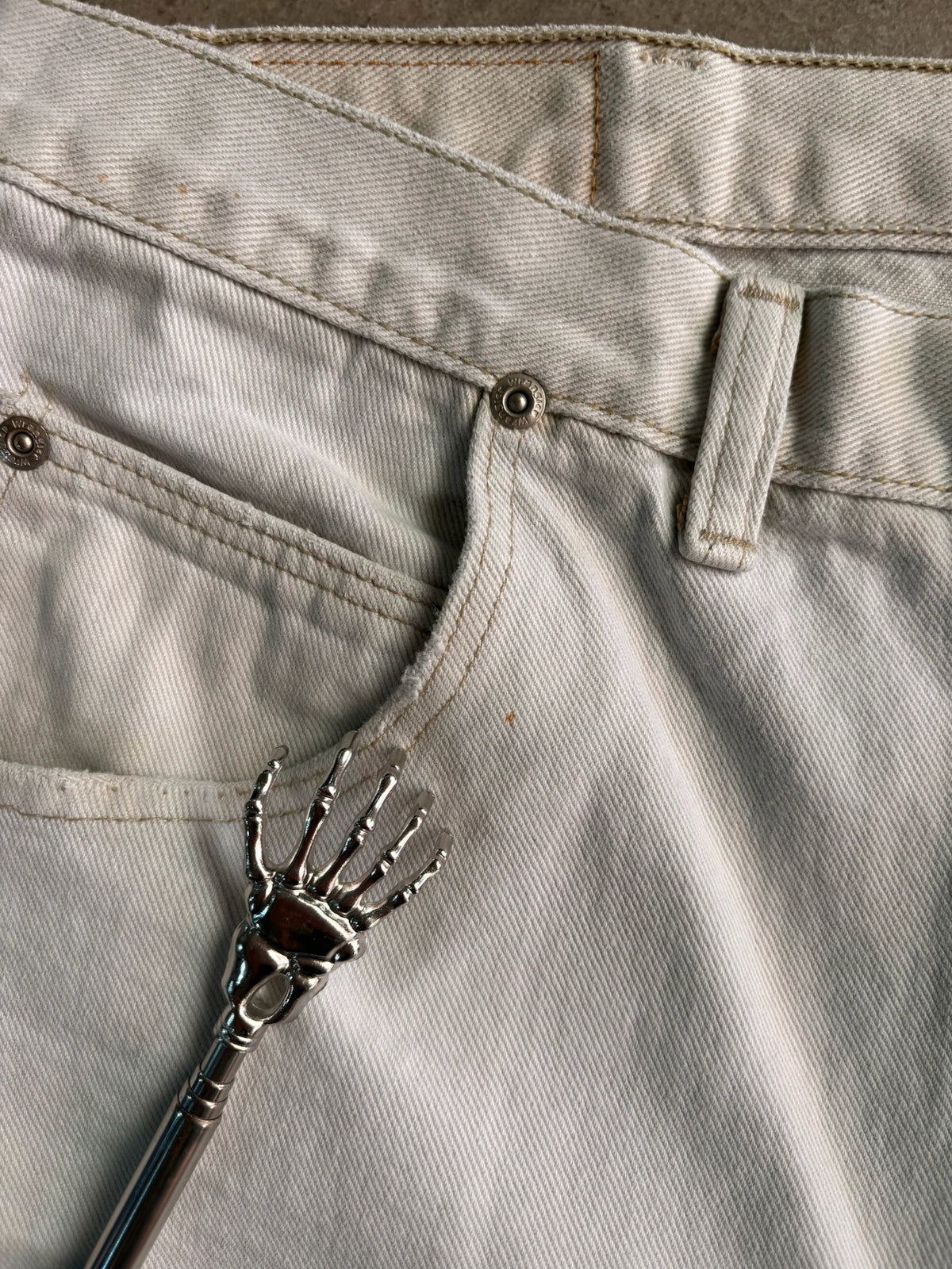 שורטס ג׳ינס Wrangler לבן וינטג׳ - 33