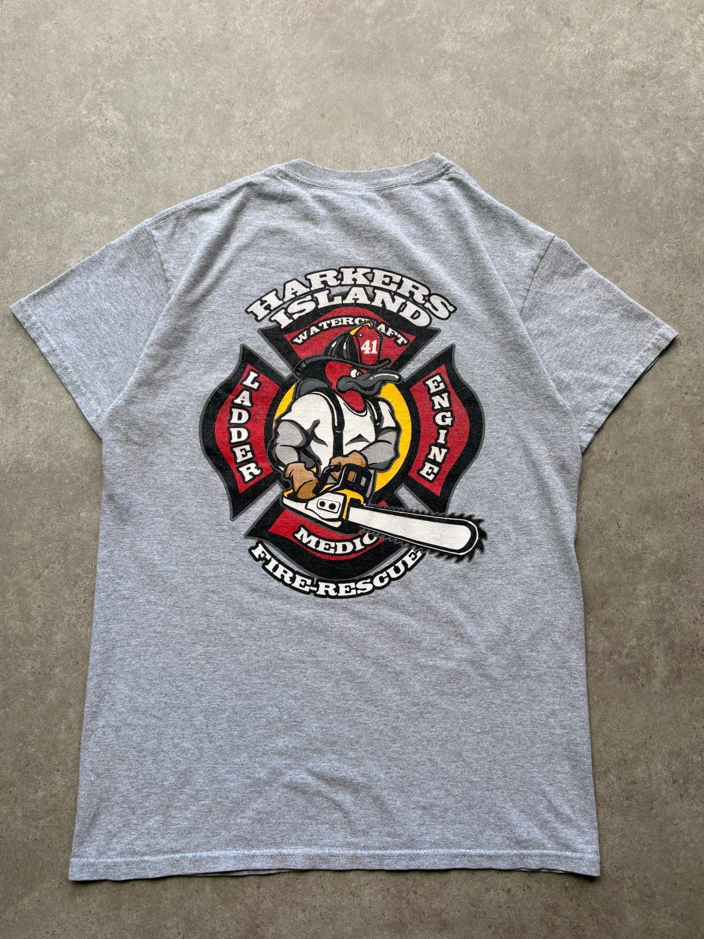 טי שירט כבאות Harkers Island Fire Rescue וינטג׳ - XS